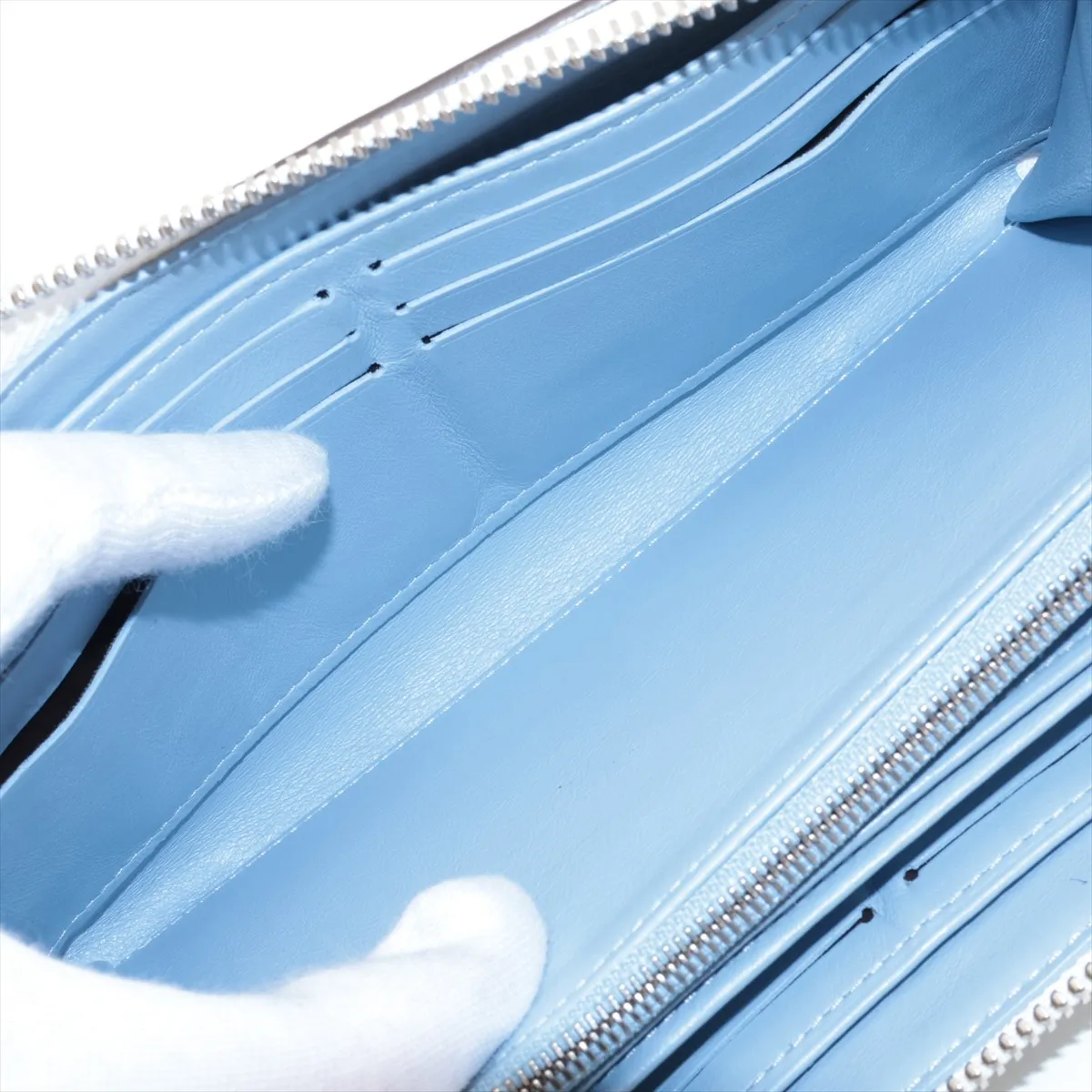 Mahina Zippy Wallet M80494 TN0261 Blue Gradient Round Zip Wallet (RFID detected) — view 5