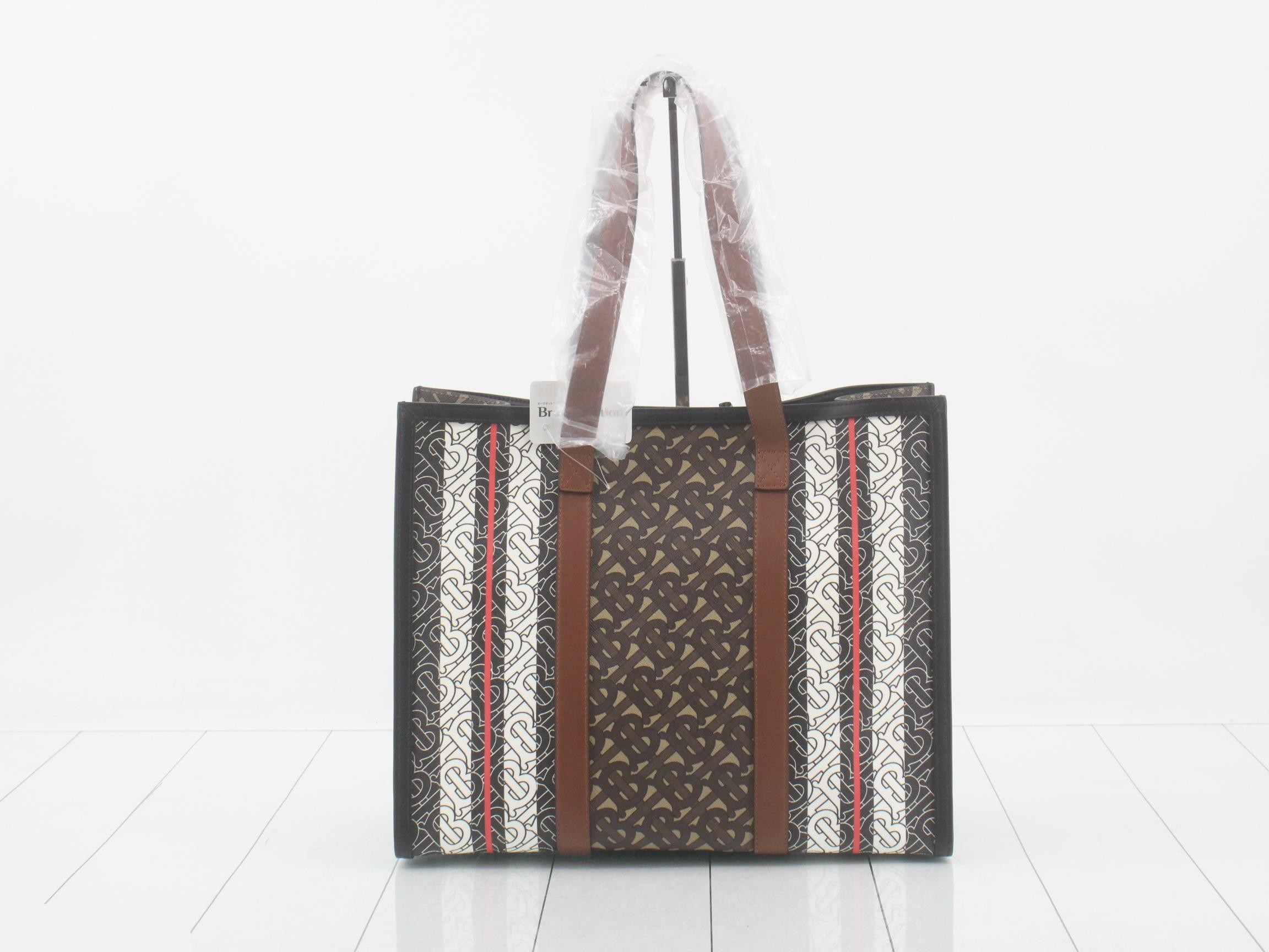 TB Monogram Stripe Bag Tote Bag — view 2