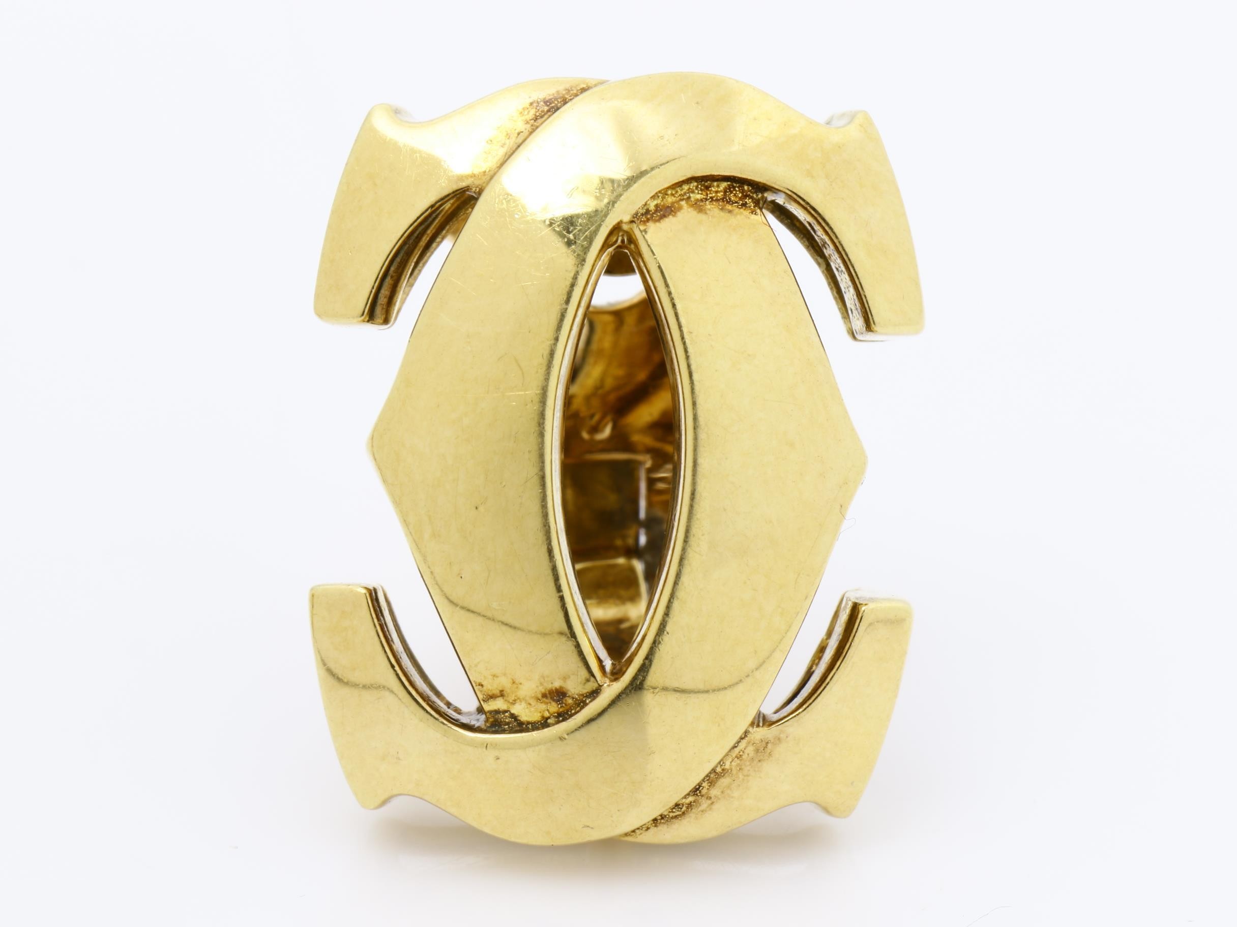 2C Motif (Precious Metal) Earrings, 750YG, 15.8g — view 2