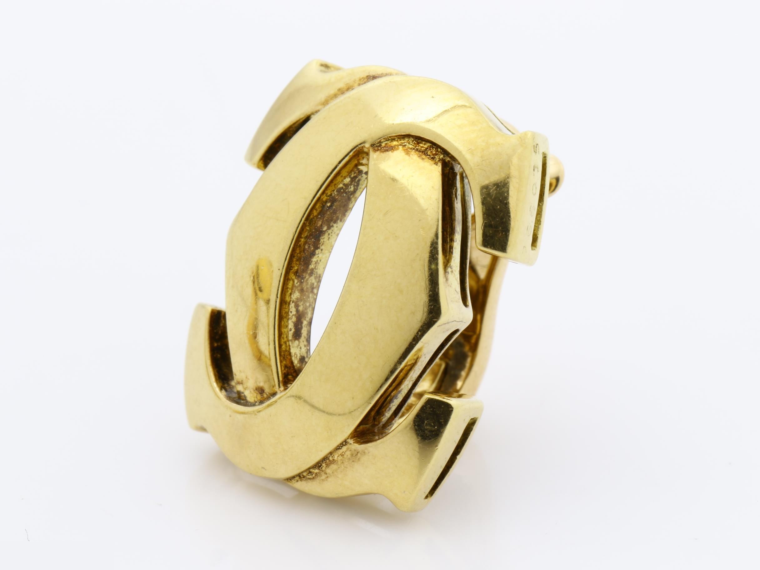 2C Motif (Precious Metal) Earrings, 750YG, 15.8g — view 3