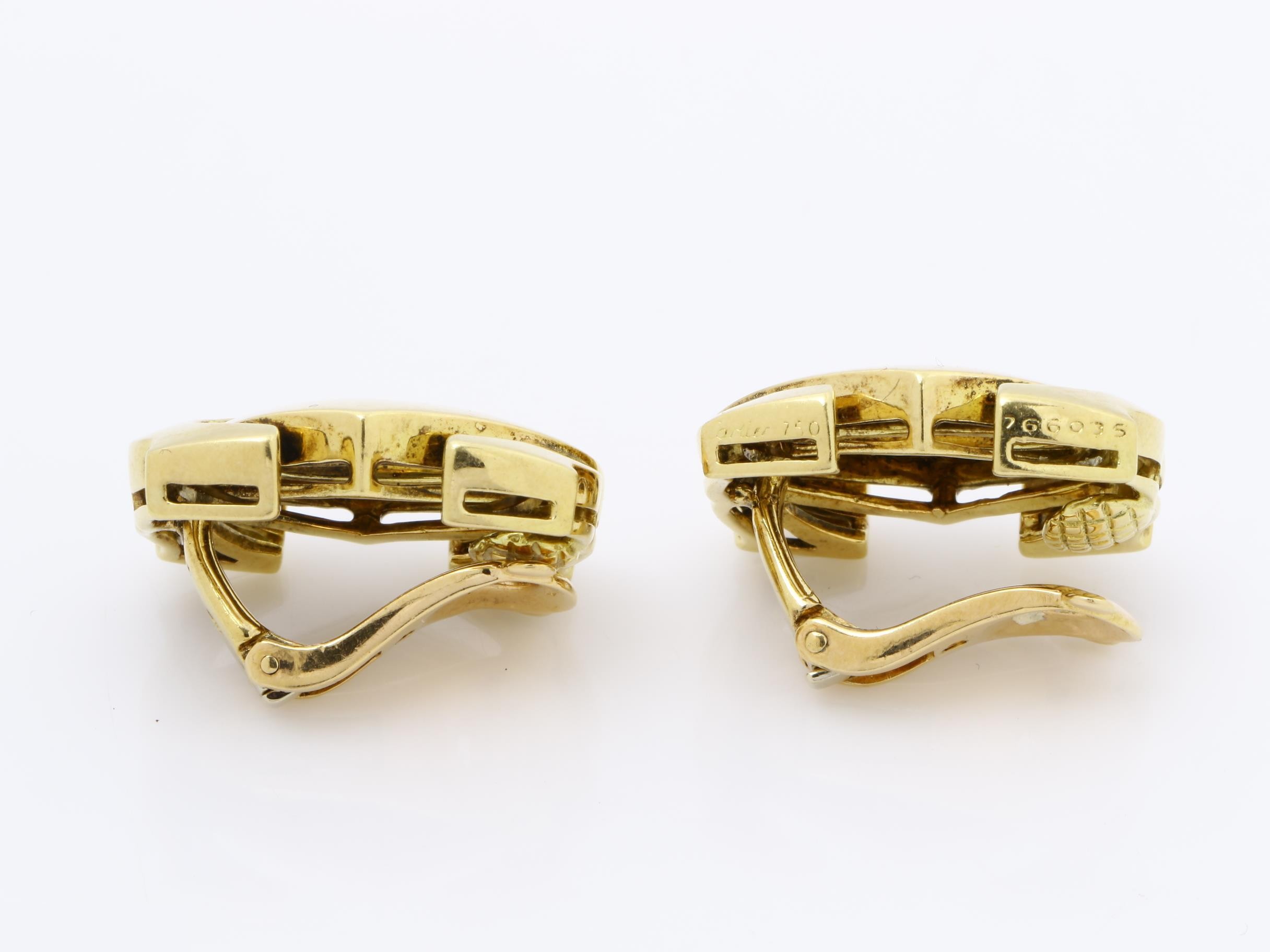 2C Motif (Precious Metal) Earrings, 750YG, 15.8g — view 5