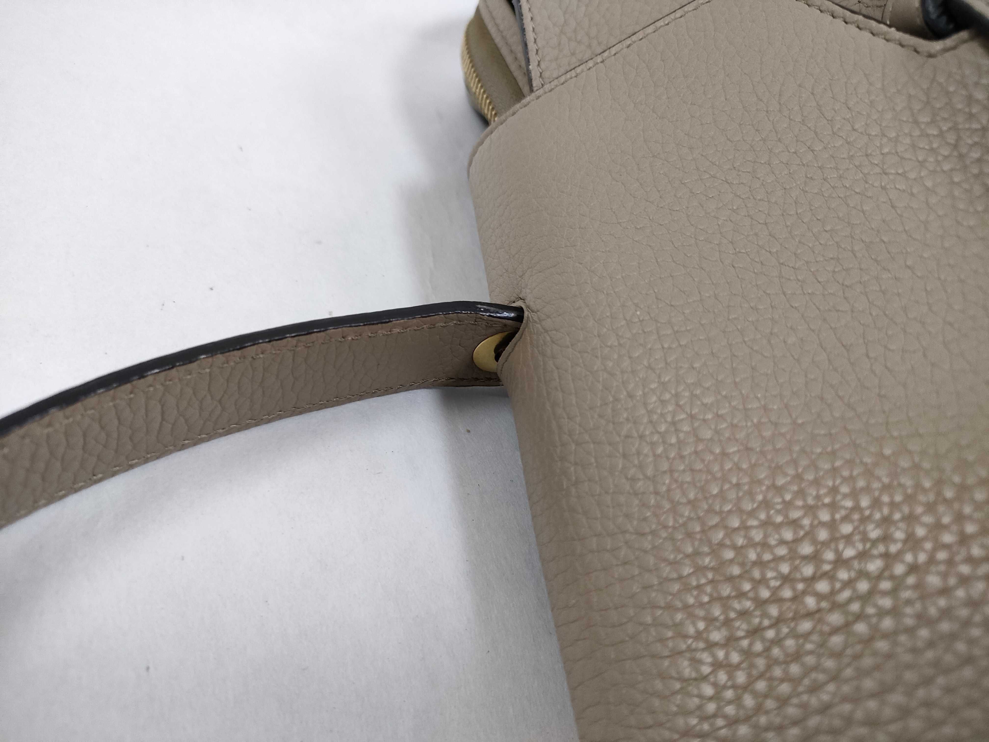 Belt Bag Mini Leather 2-Way Handbag Beige Handbag — view 5
