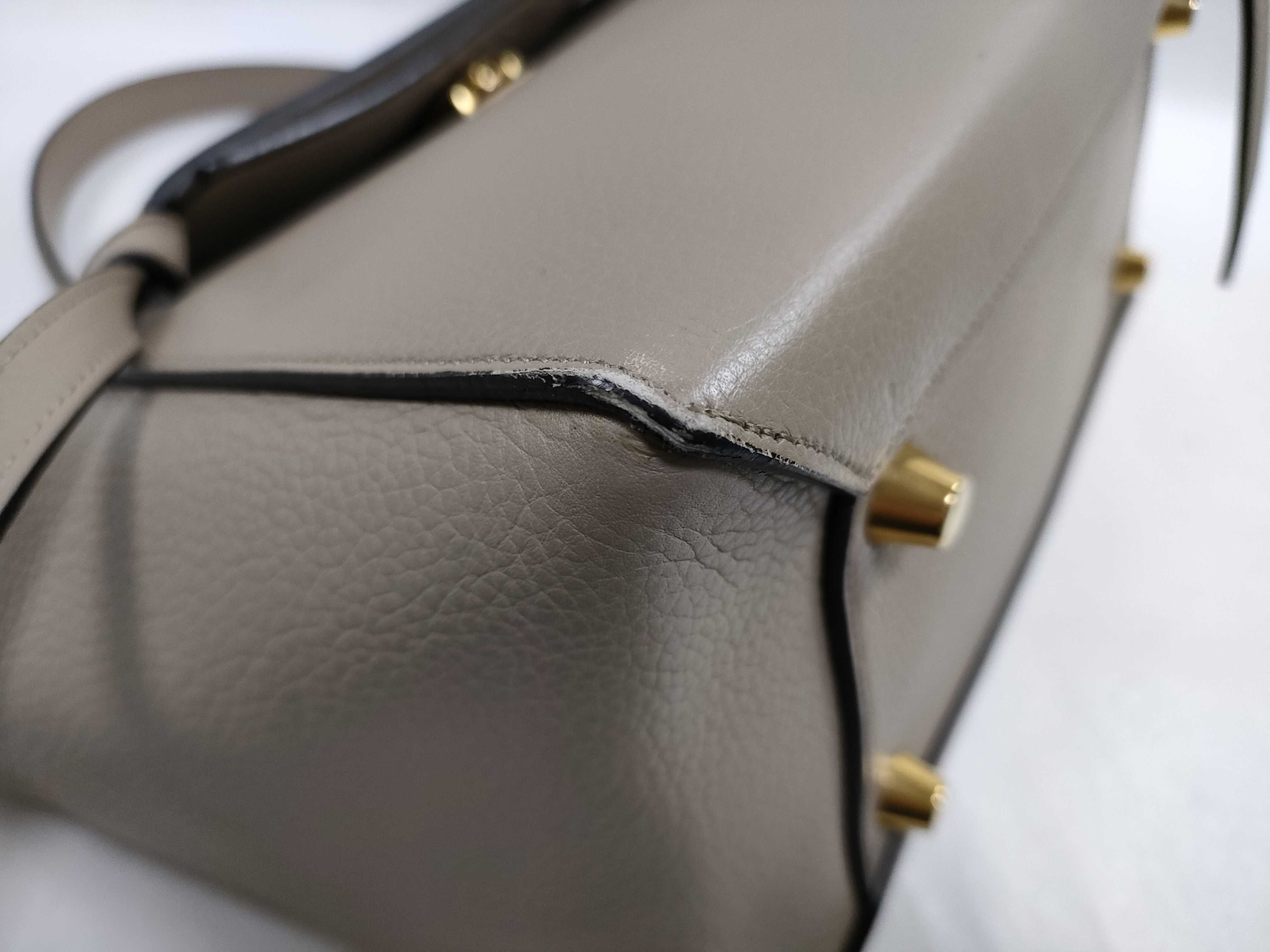 Belt Bag Mini Leather 2-Way Handbag Beige Handbag — view 6