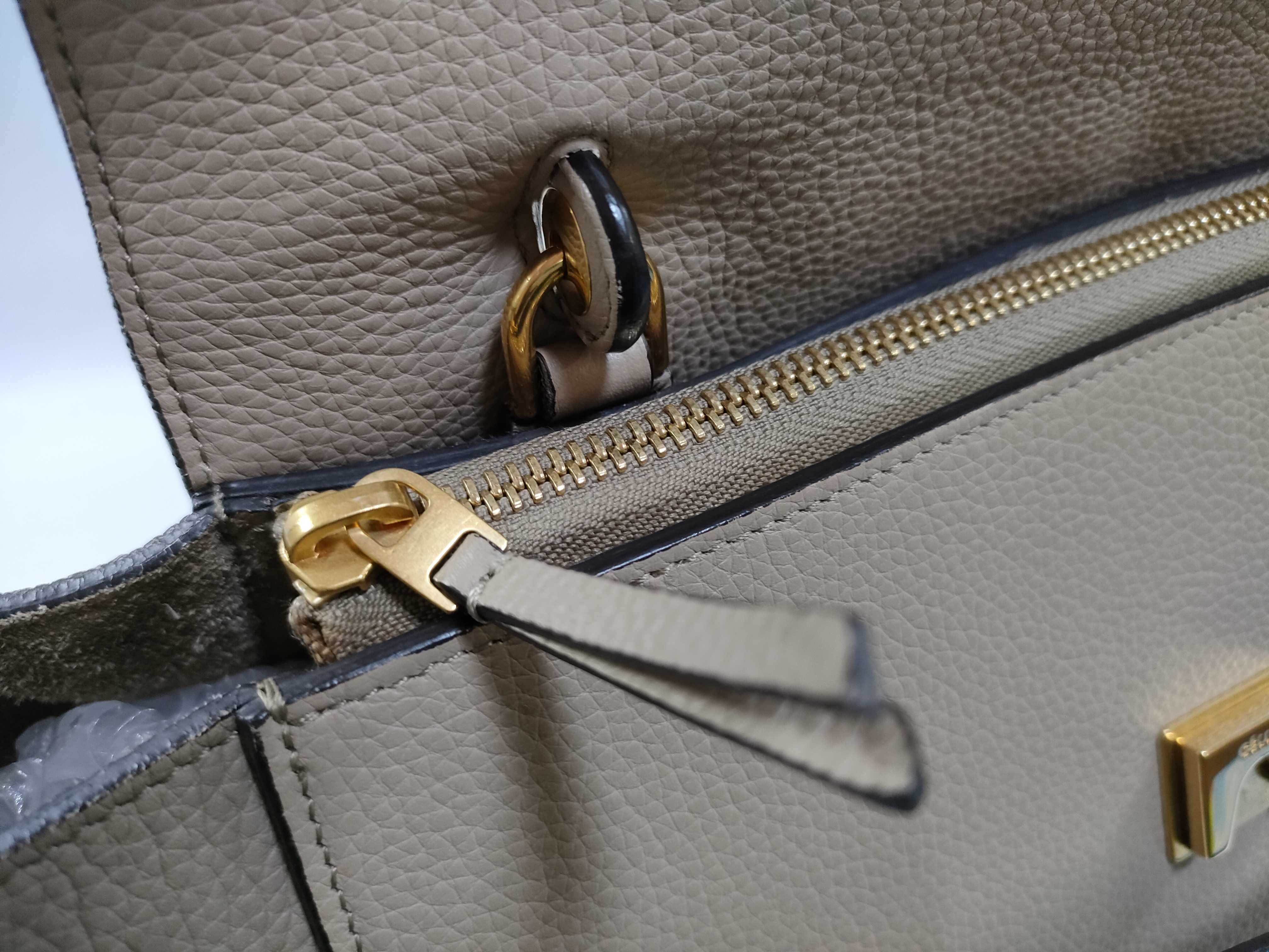 Belt Bag Mini Leather 2-Way Handbag Beige Handbag — view 9