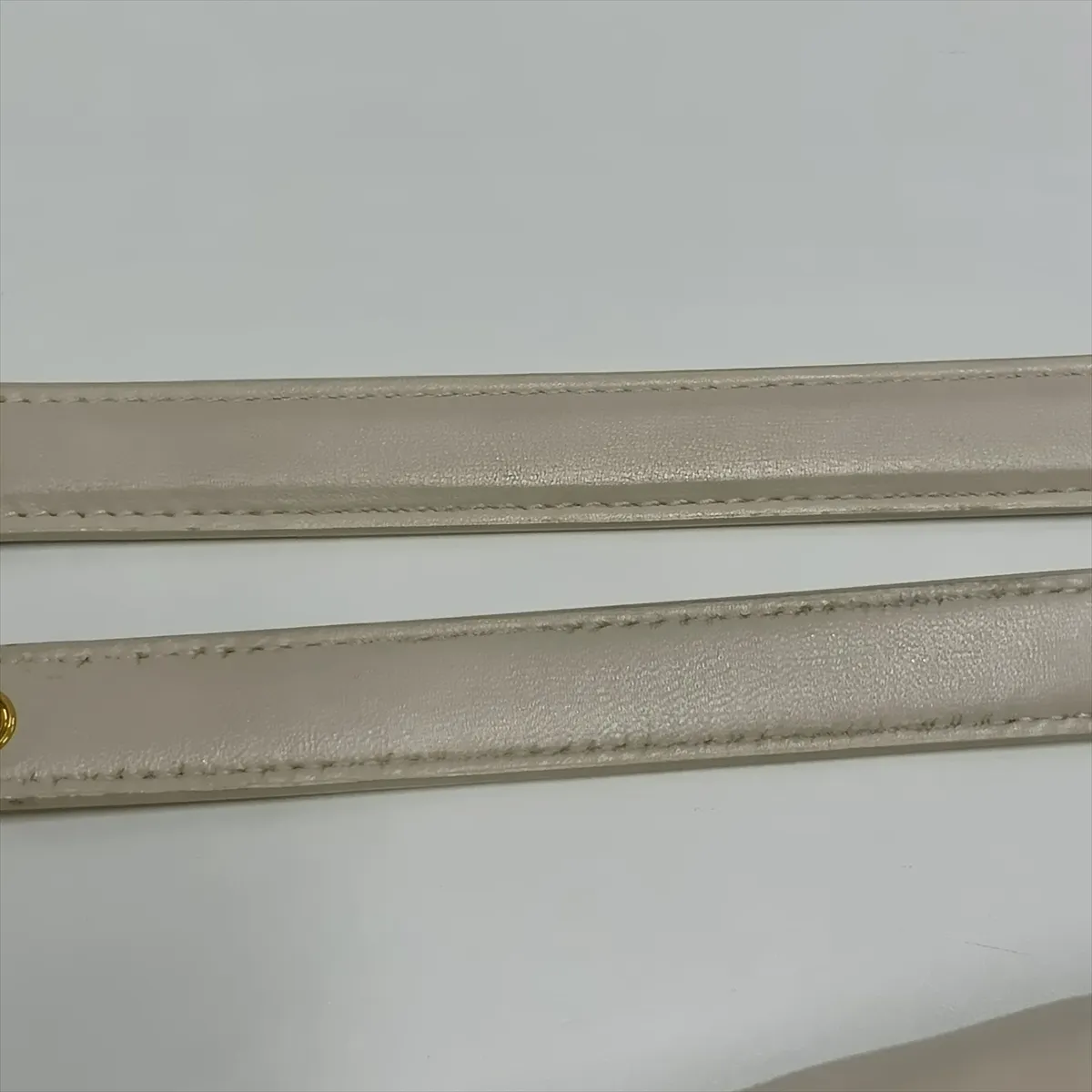 Jamie Leather Chain Shoulder Bag, Beige, 766754 — view 13