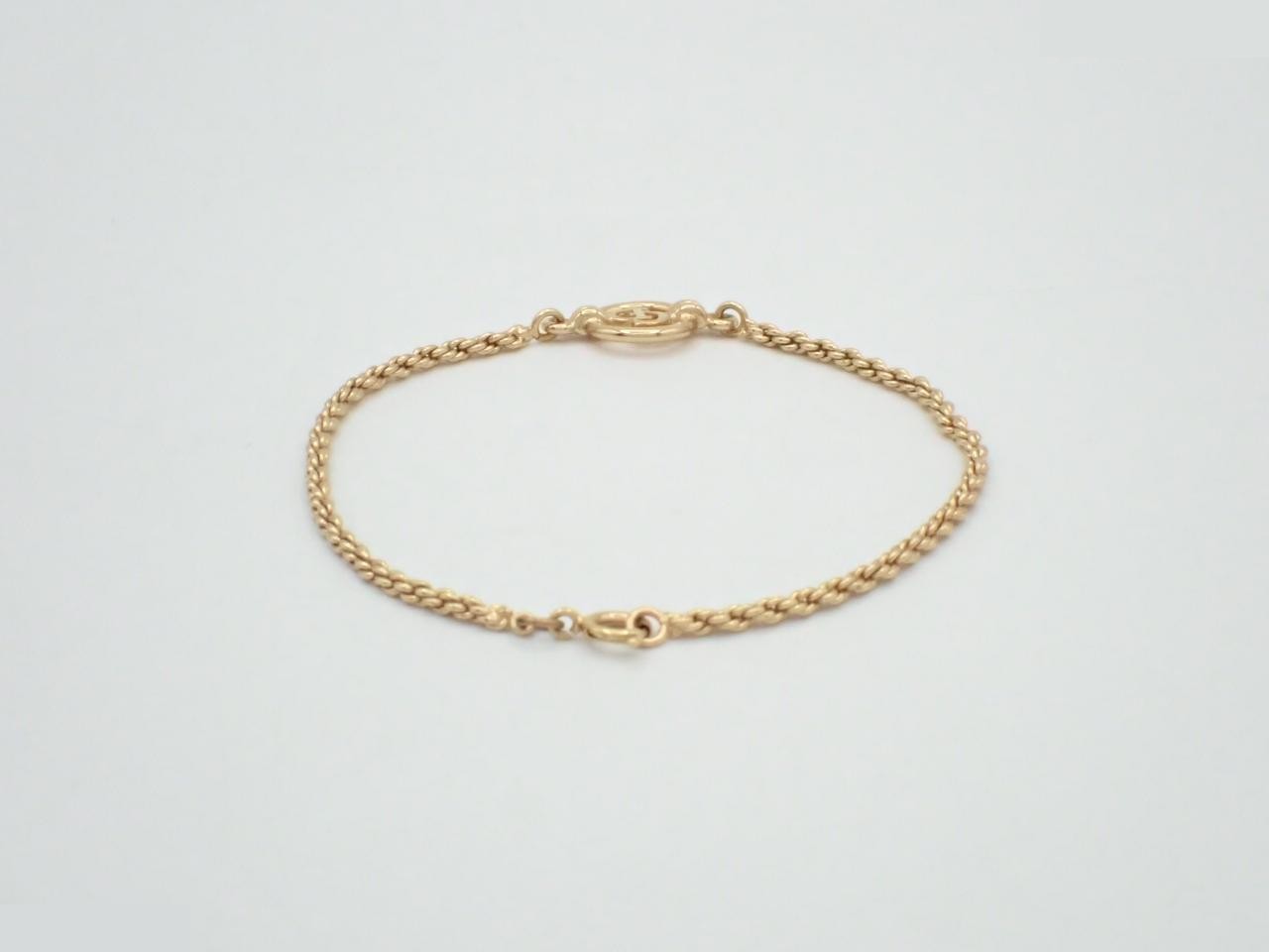 Circle logo bracelet, gold color — view 2