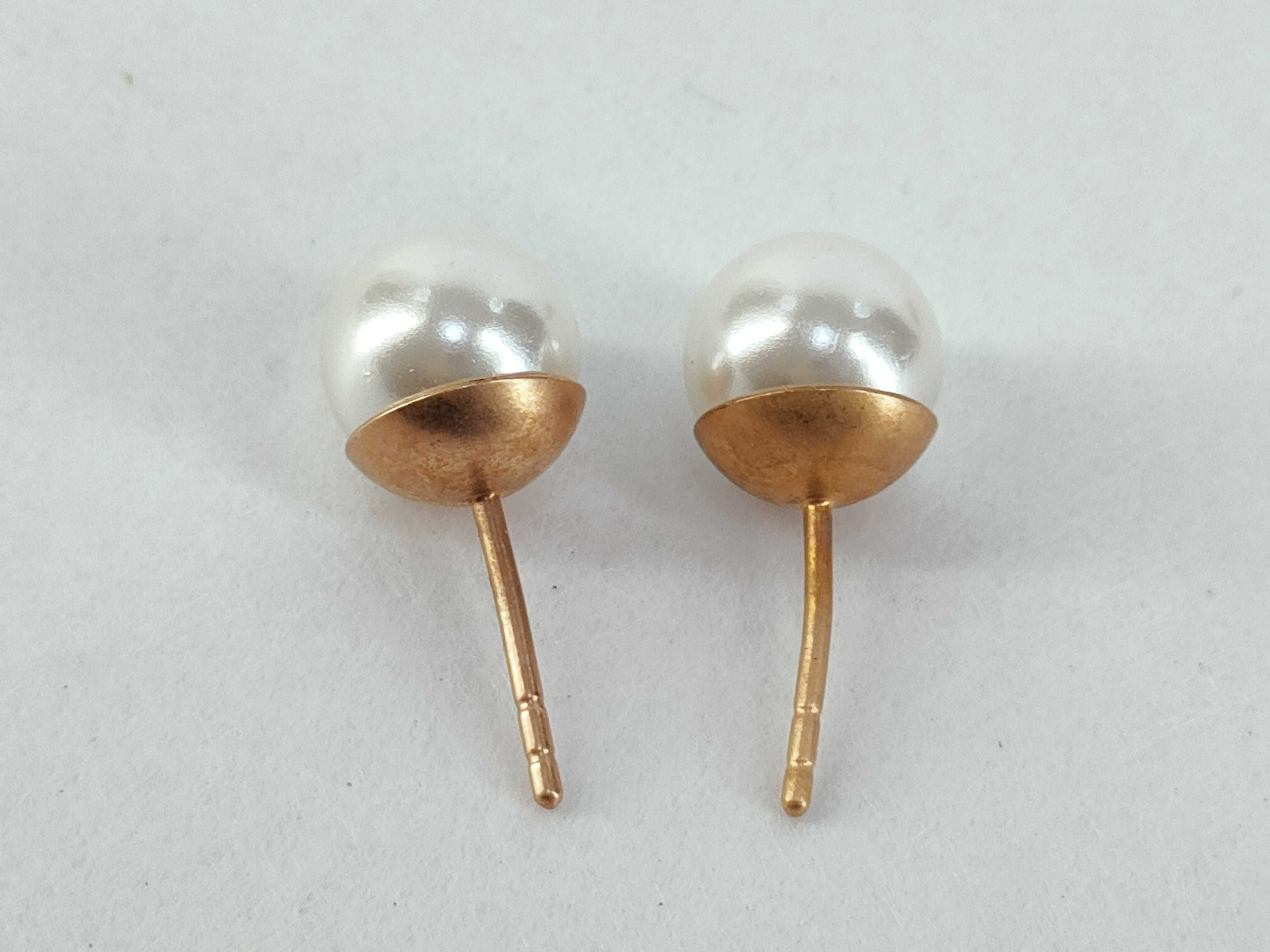 Tribal Flower Pearl Earrings — view 3