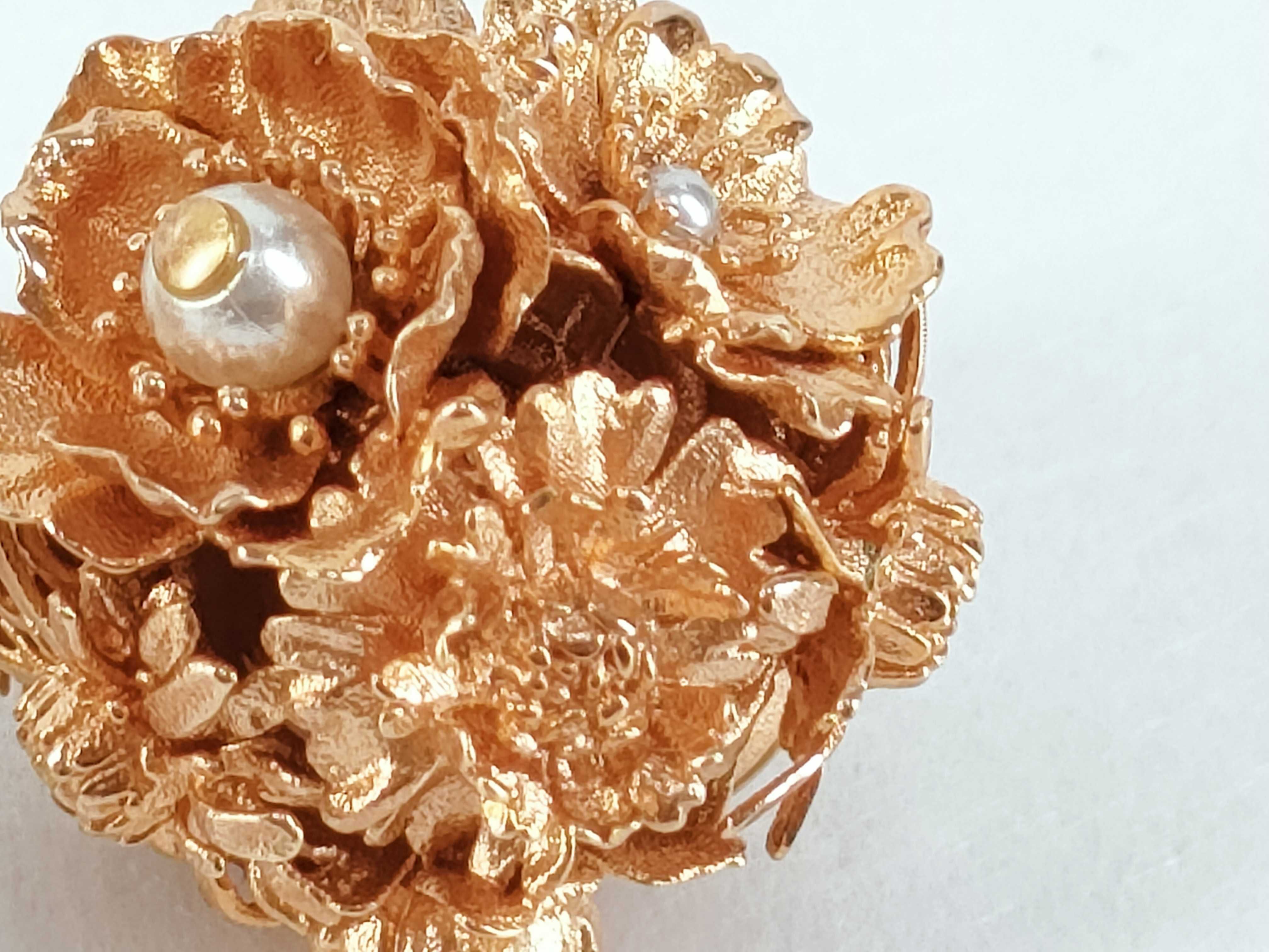 Tribal Flower Pearl Earrings — view 8
