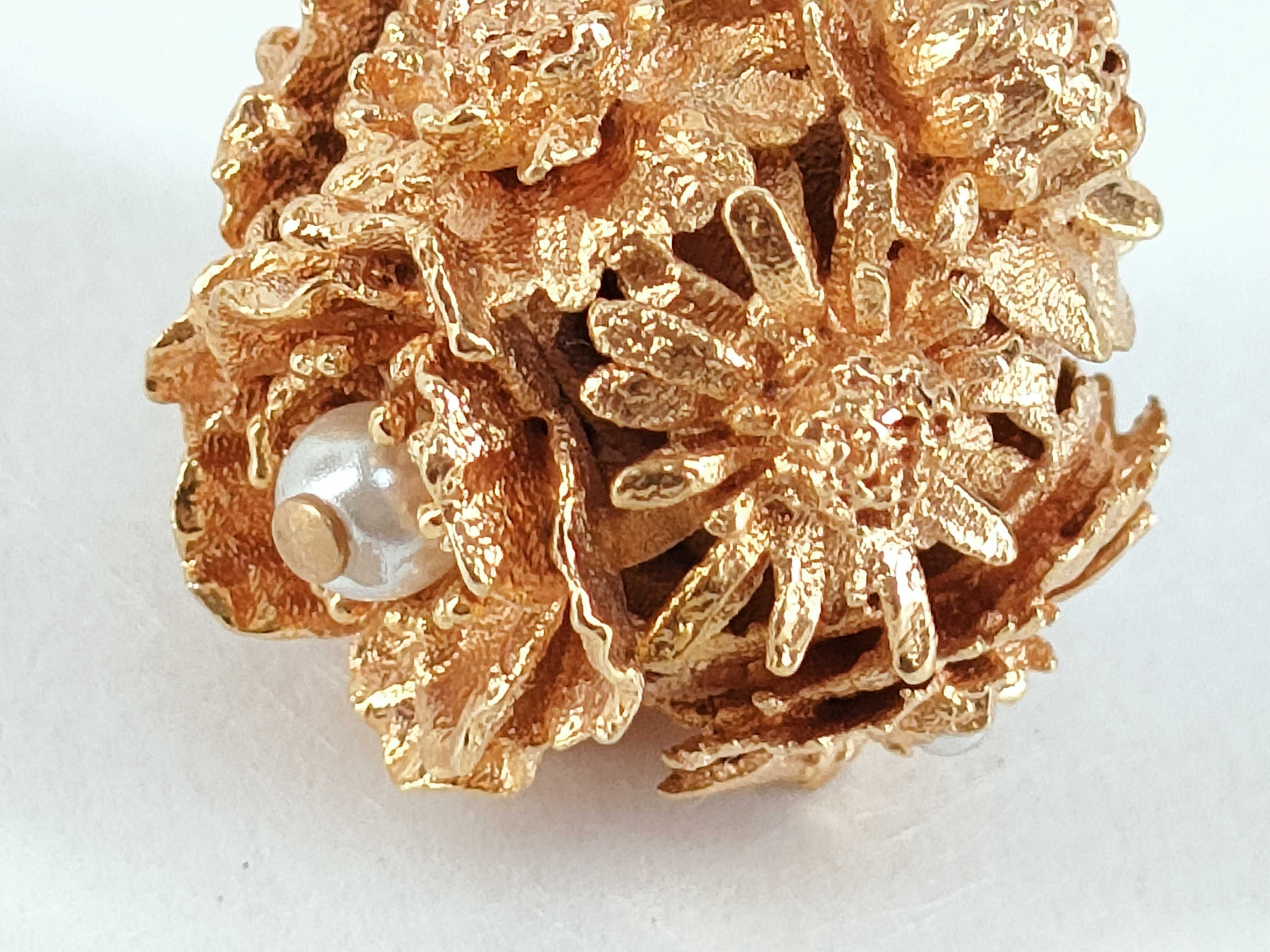 Tribal Flower Pearl Earrings — view 9