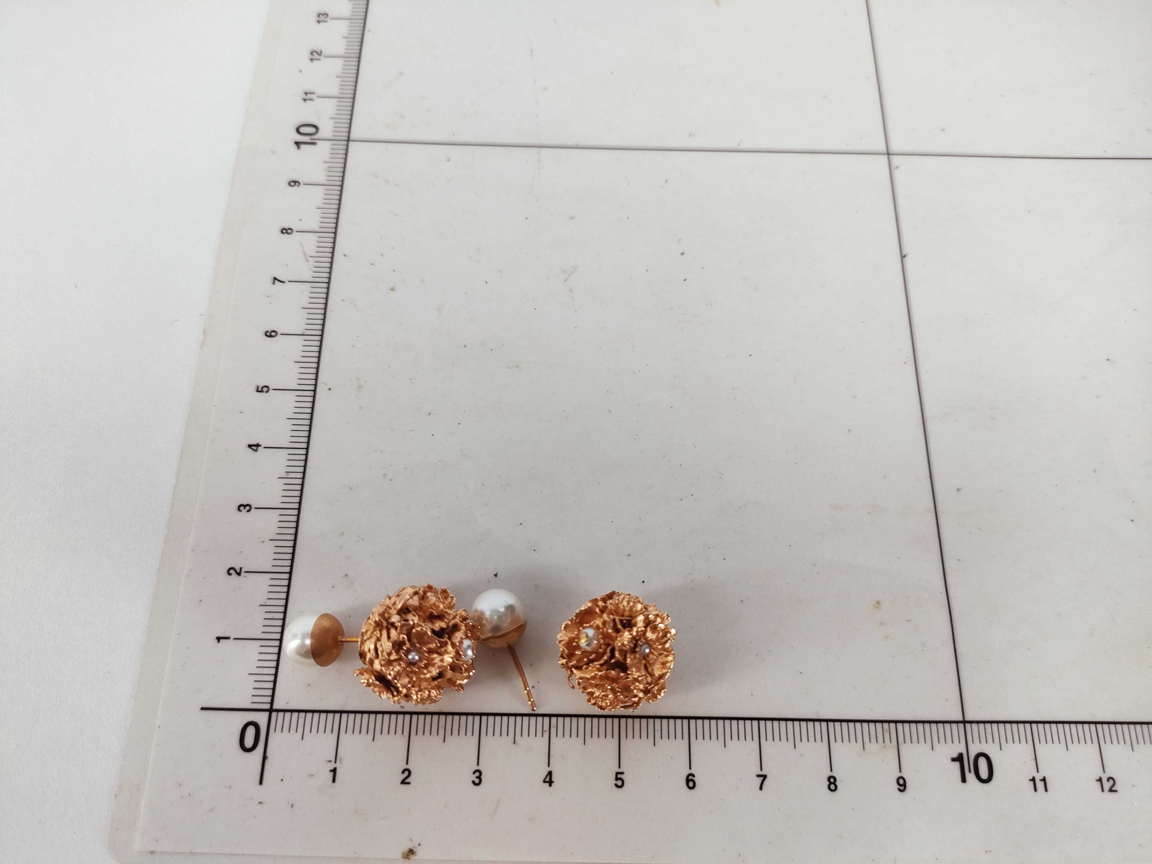 Tribal Flower Pearl Earrings — view 10