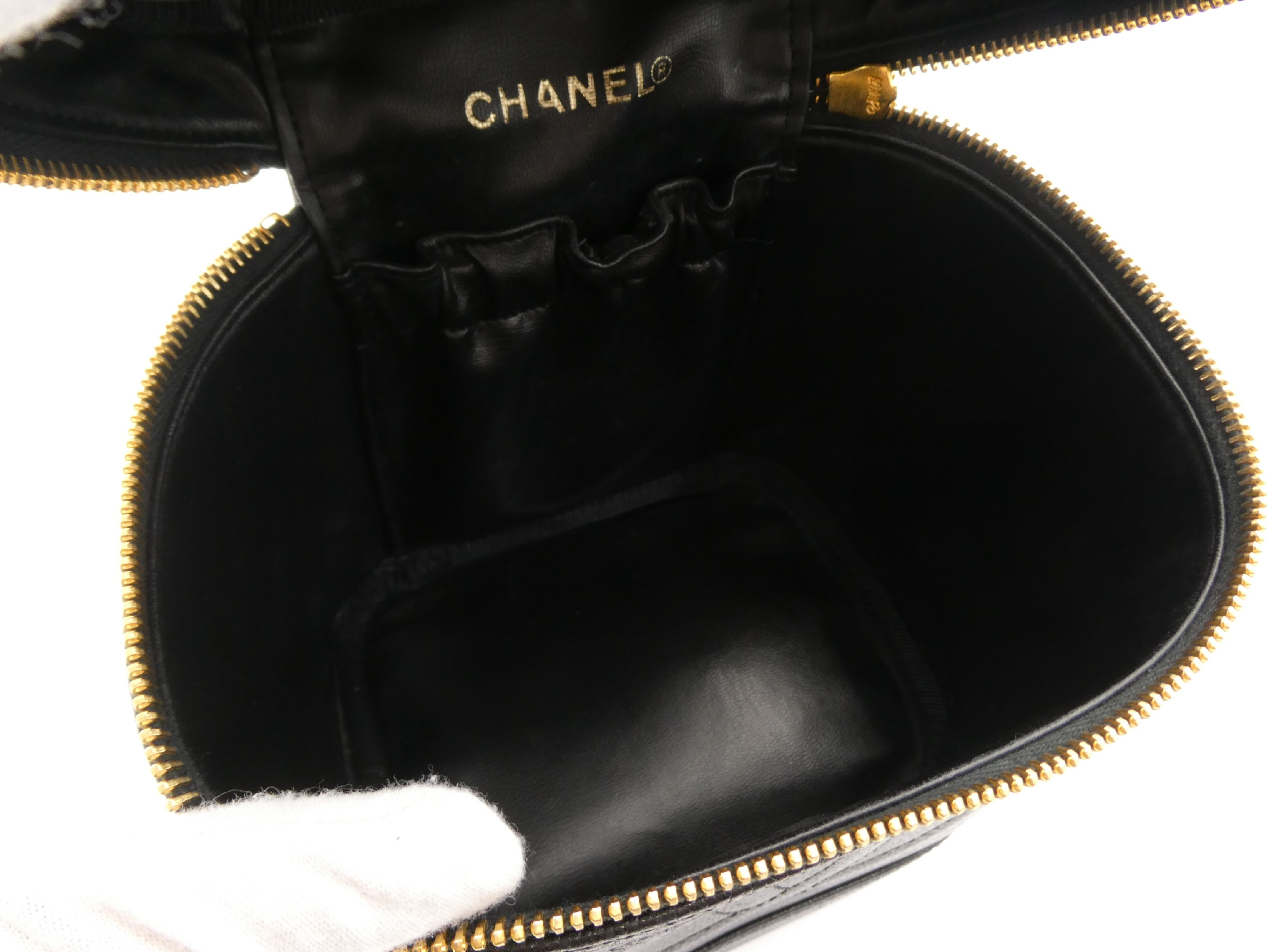 Coco Mark Caviar Skin Vanity Bag — view 7