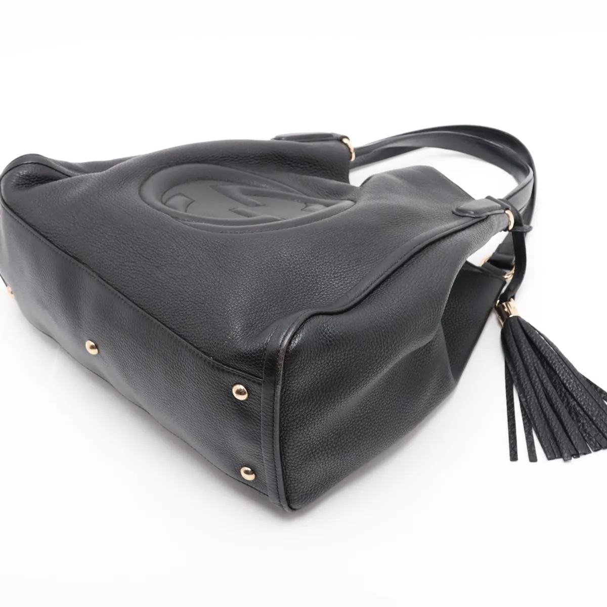 Soho Leather Handbag, Black, 282309 — view 3