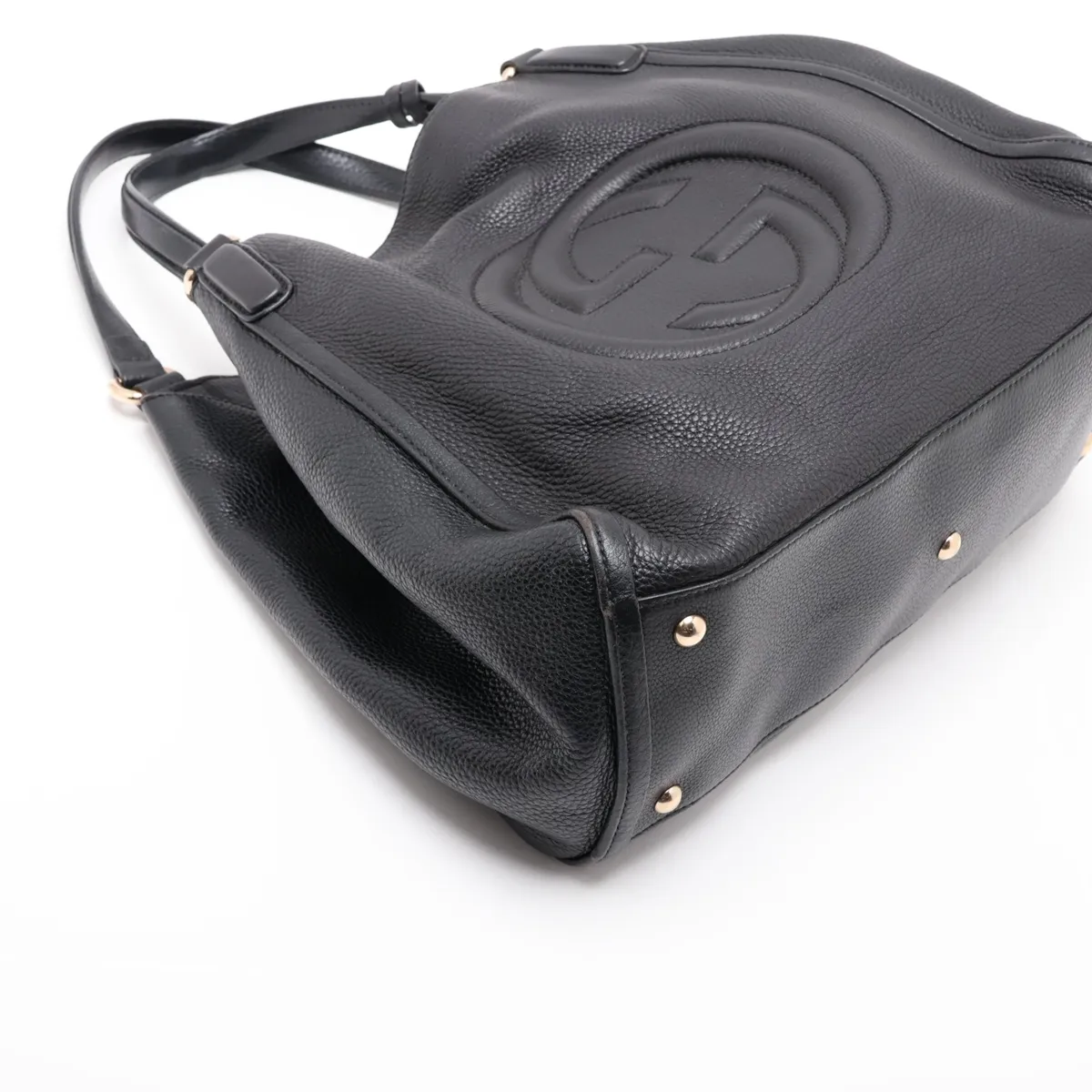 Soho Leather Handbag, Black, 282309 — view 4