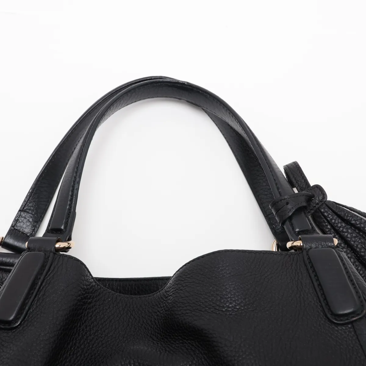 Soho Leather Handbag, Black, 282309 — view 6