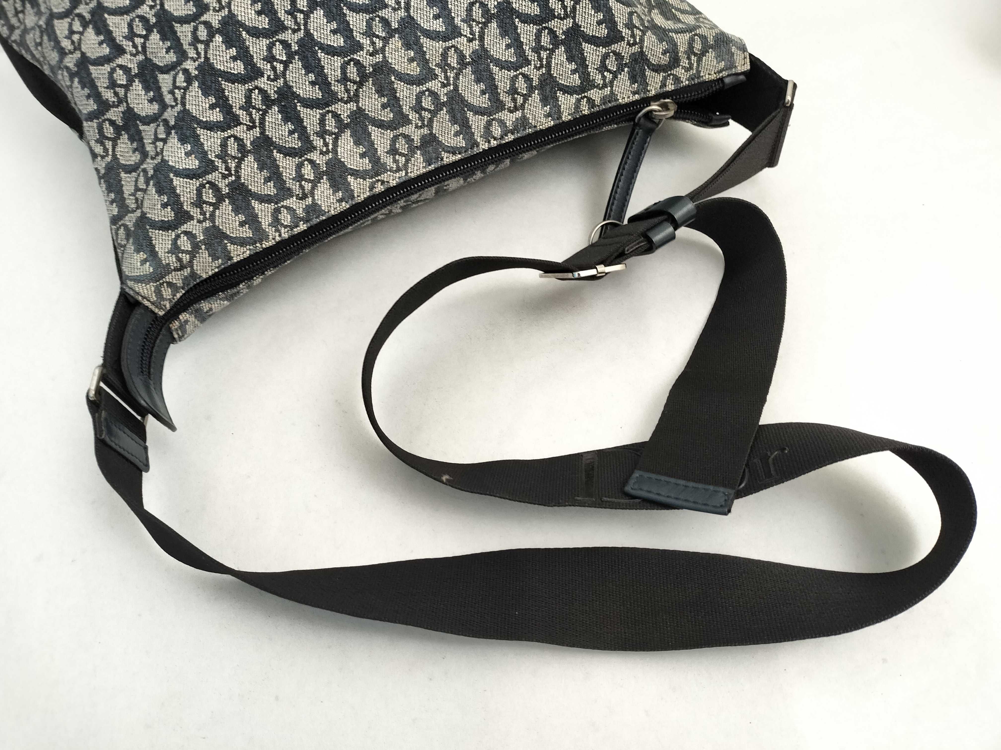 Trotter Dior Shoulder Bag Canvas Navy Trotter Shoulder Bag — view 3