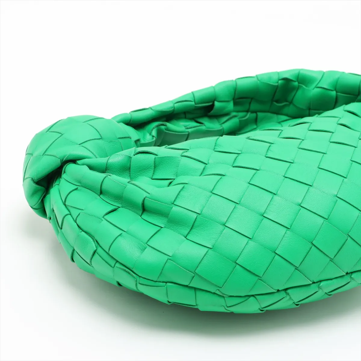 Intrecciato Mini Jodie Leather Handbag, Green — view 4