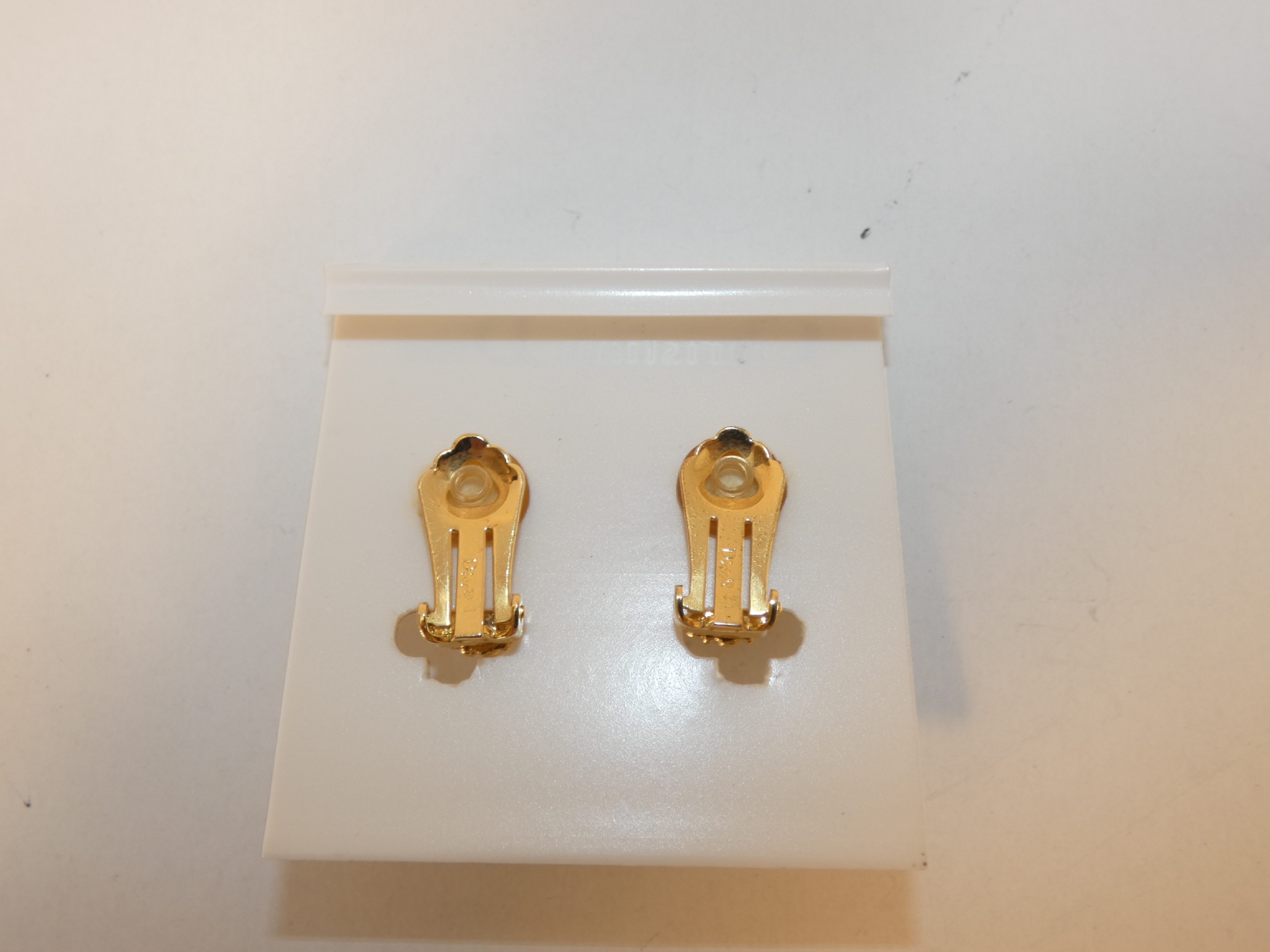 Vintage Metal Gold Earrings — view 2