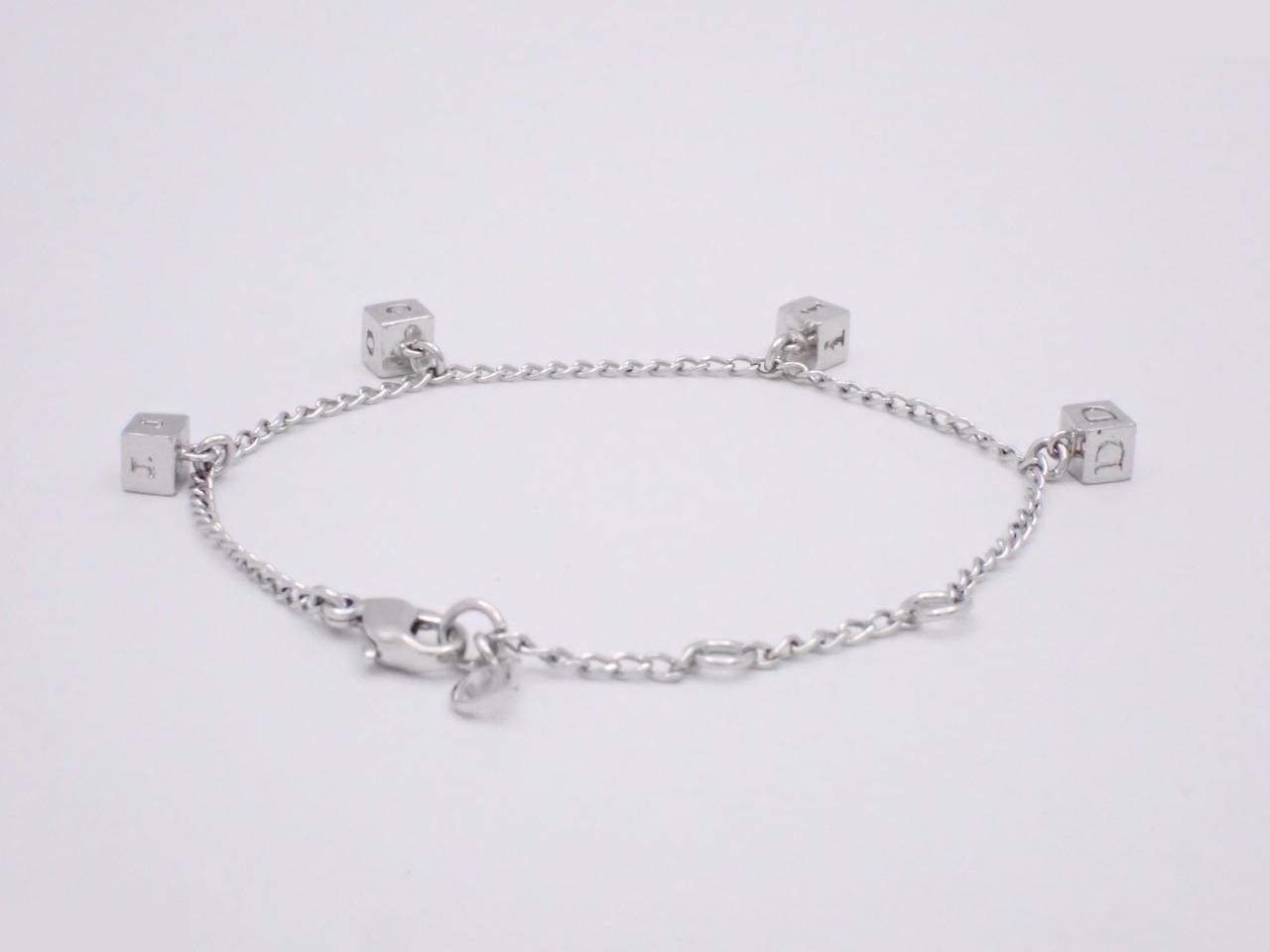 Dice - Precious Metal Bracelet/Bangle (Metal) - Wrist Circumference: Approx. 19cm — view 2