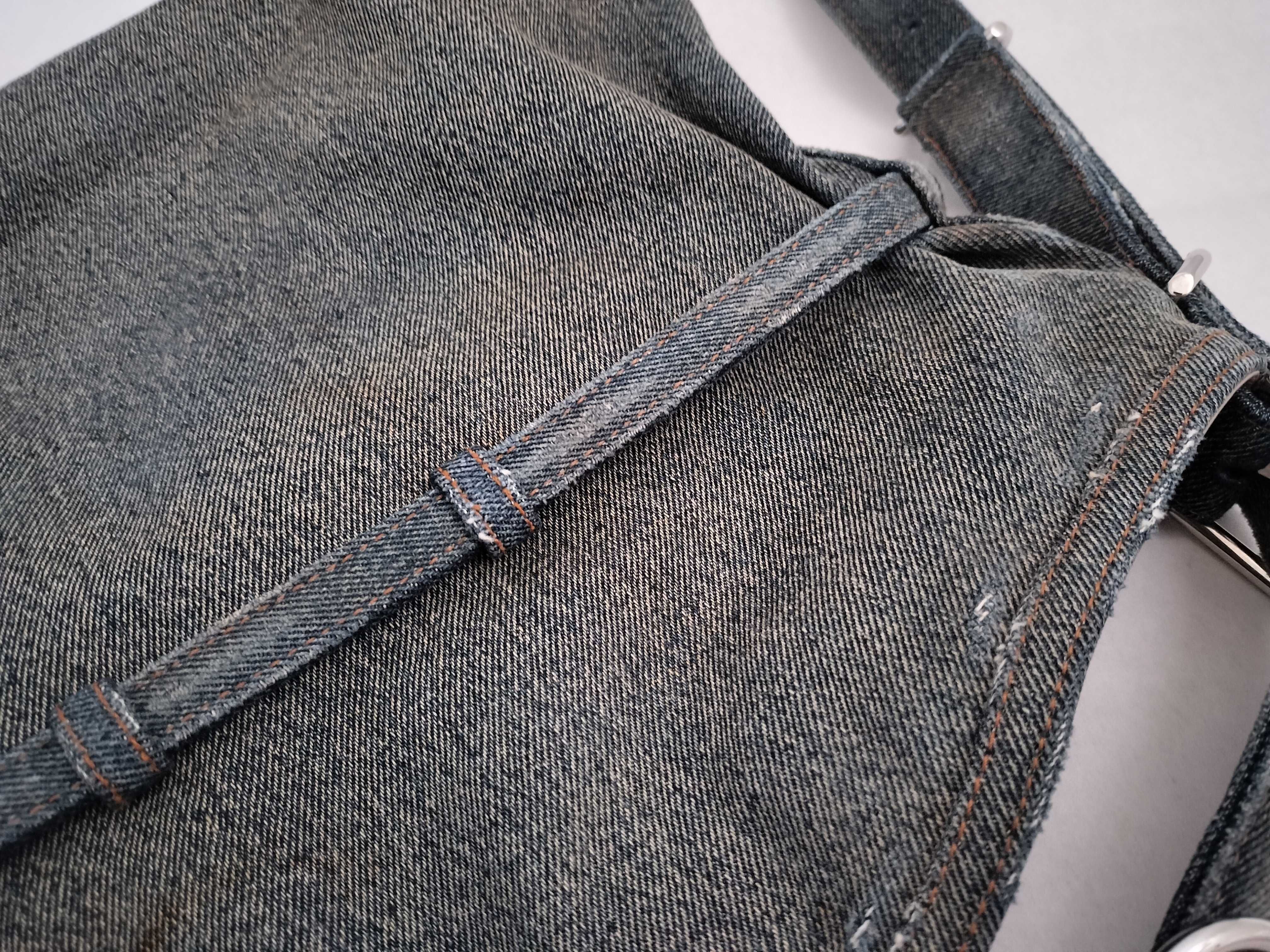 Voyeux Medium Denim Shoulder Bag, Blue — view 14