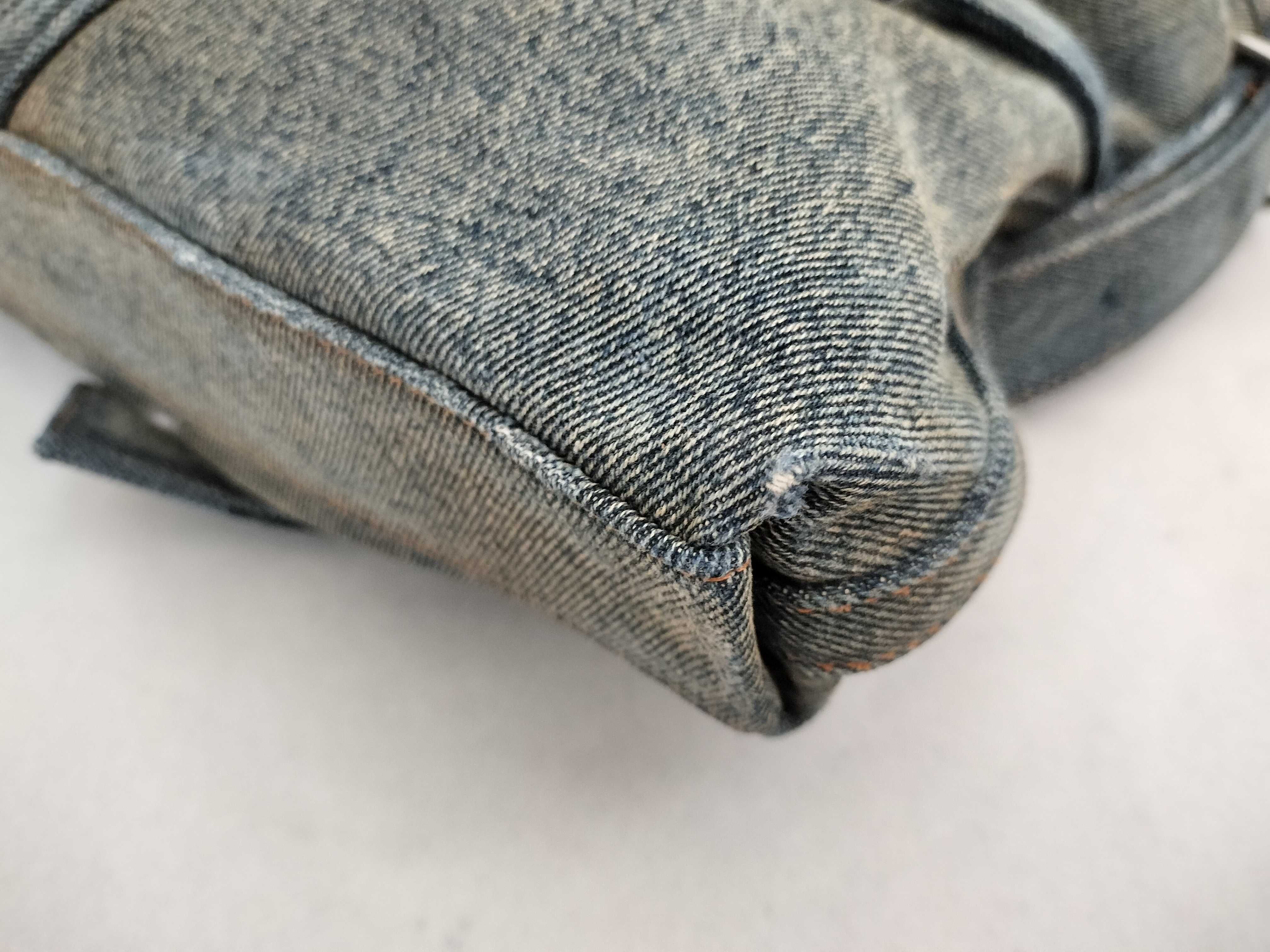 Voyeux Medium Denim Shoulder Bag, Blue — view 6