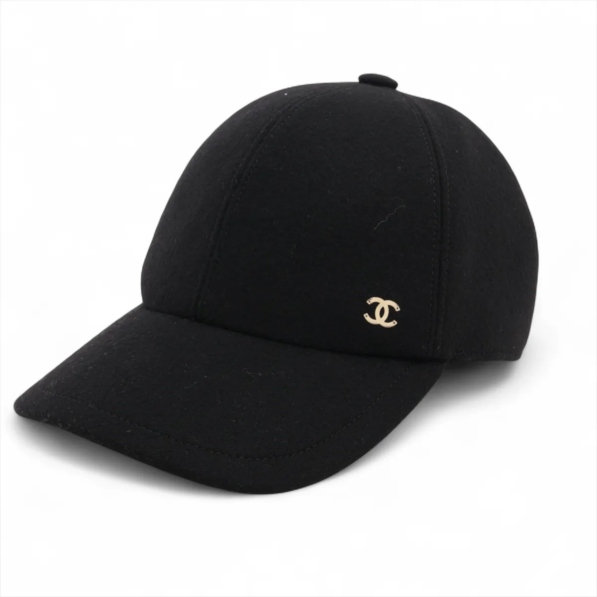 Coco Mark Cap, Cashmere, Black. Shows signs of wear,