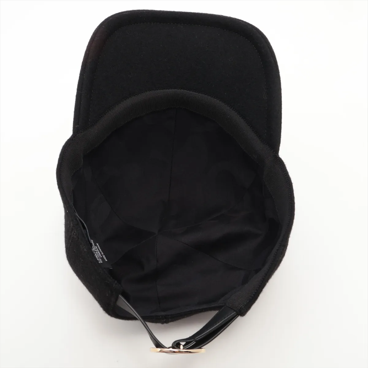 Coco Mark Cap, Cashmere, Black. Shows signs of wear, — view 4