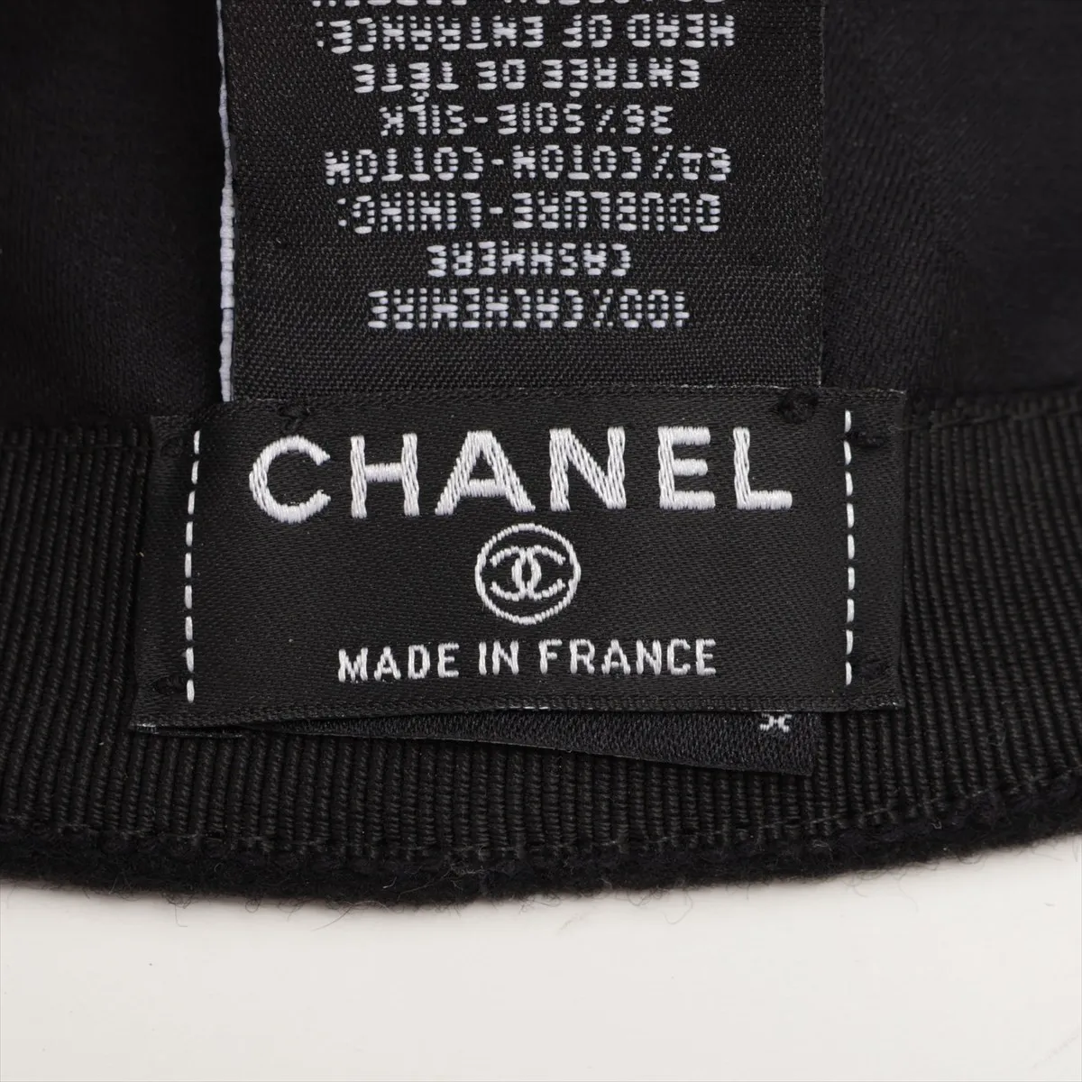 Coco Mark Cap, Cashmere, Black. Shows signs of wear, — view 5
