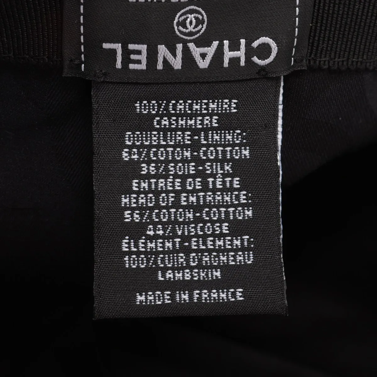 Coco Mark Cap, Cashmere, Black. Shows signs of wear, — view 6