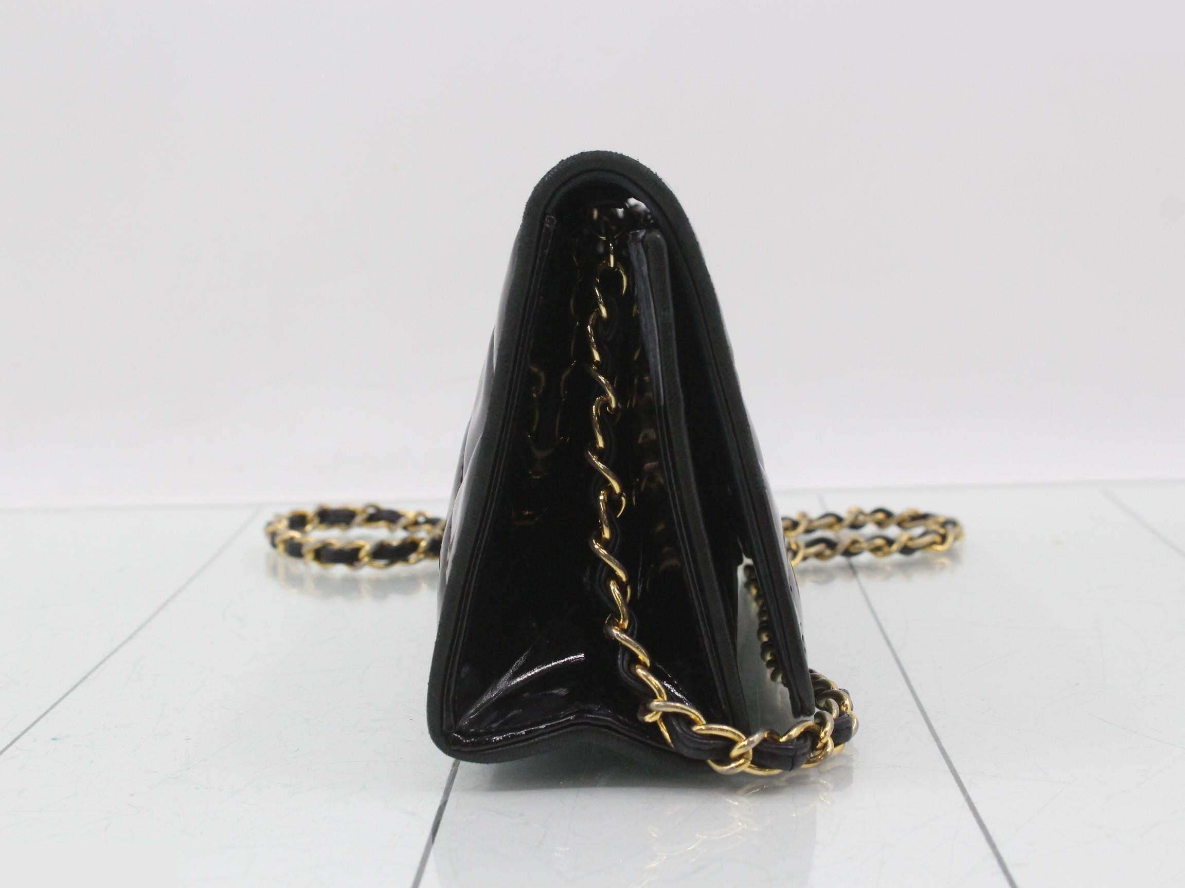 Enamel Tassel Chain Shoulder Bag, Black — view 4