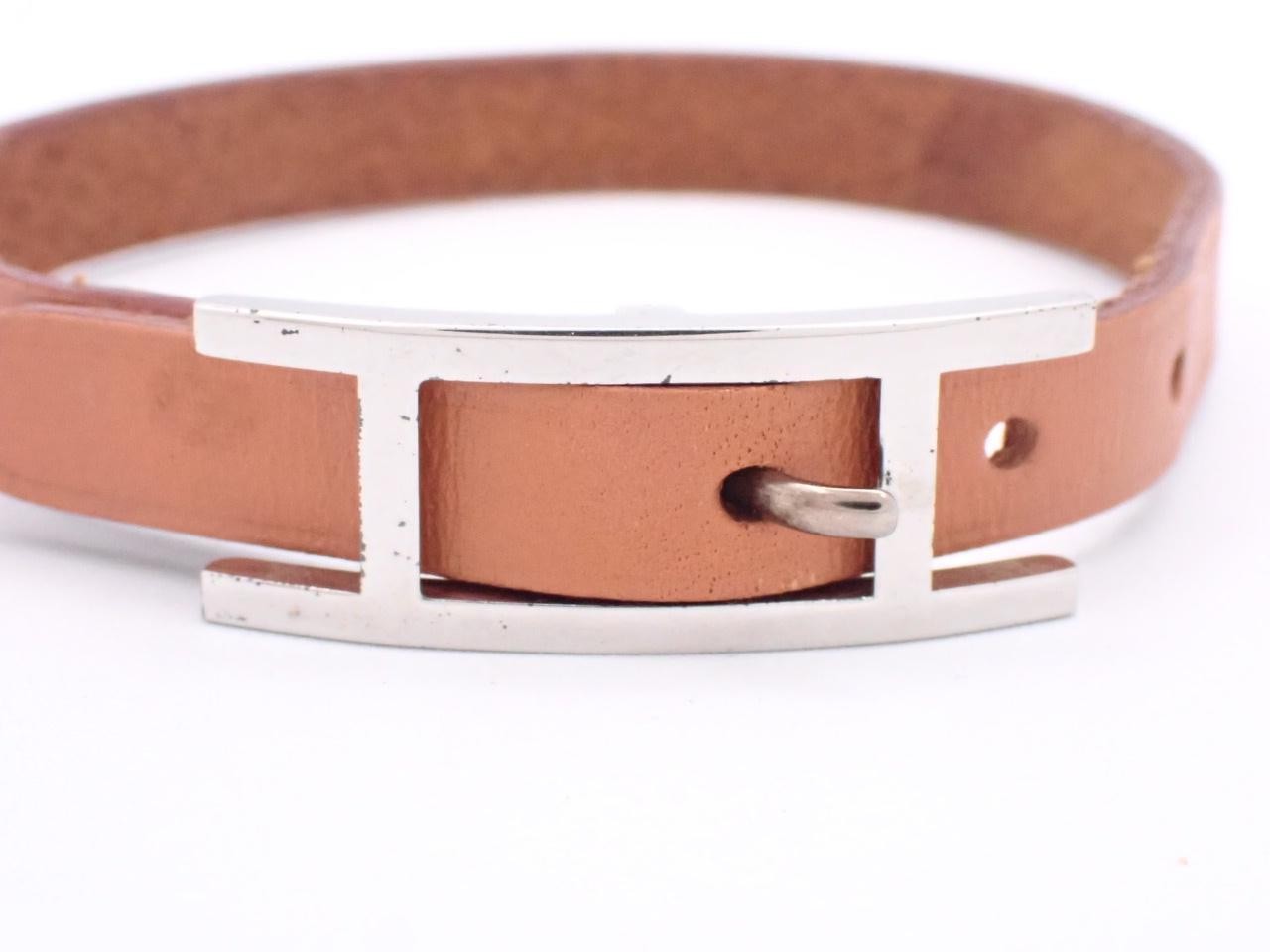 Api Leather Bracelet, D Stamp, Wrist Circumference Approx. 18cm — view 3