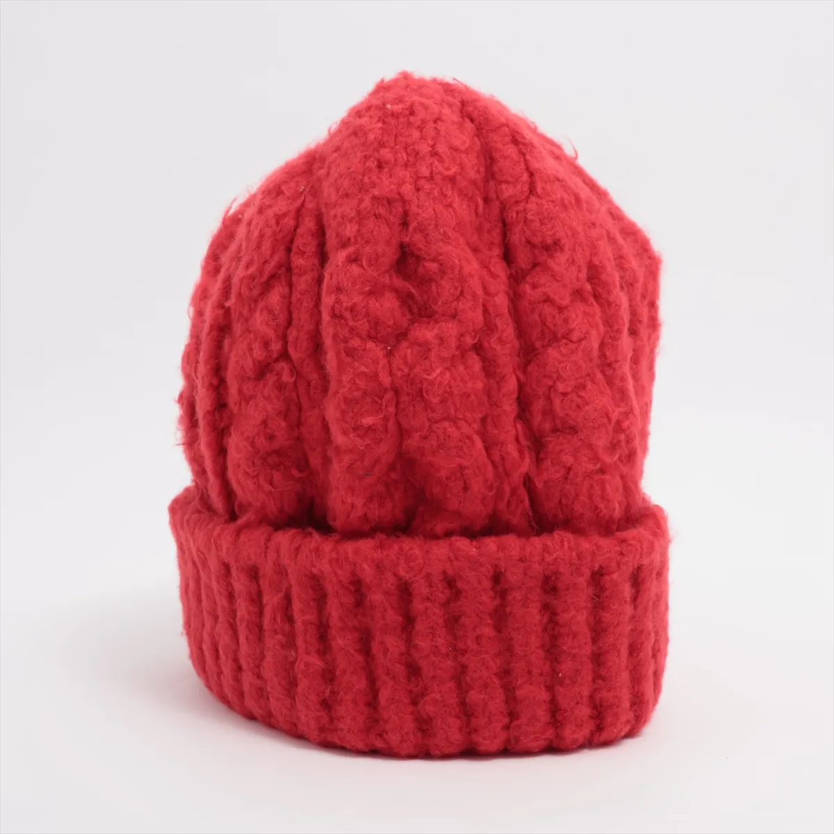 knit cap cotton x nylon red — view 3