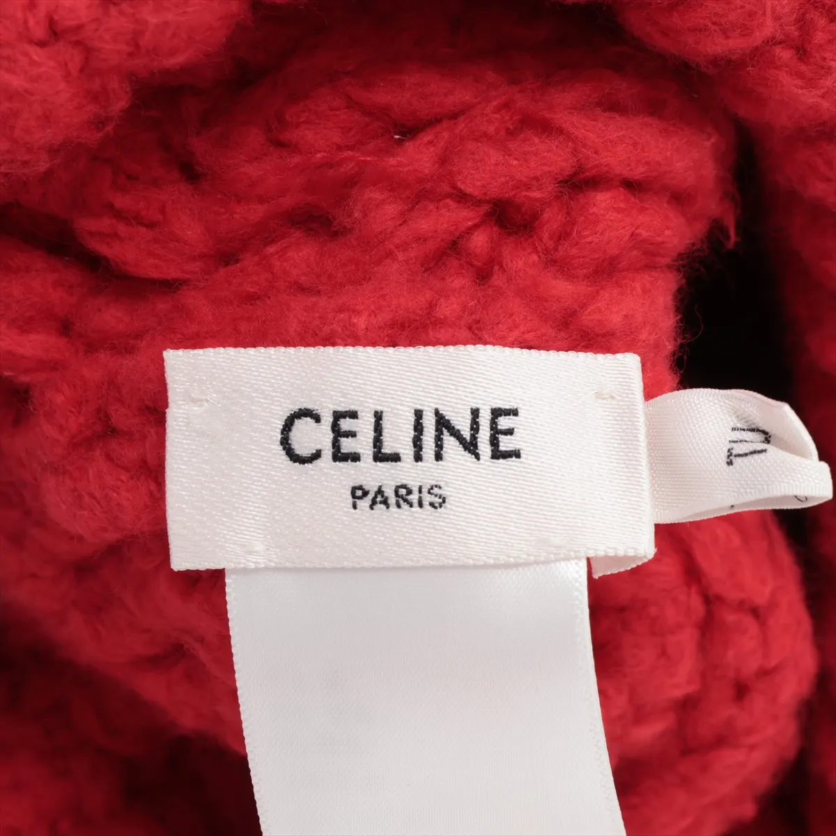 knit cap cotton x nylon red — view 5
