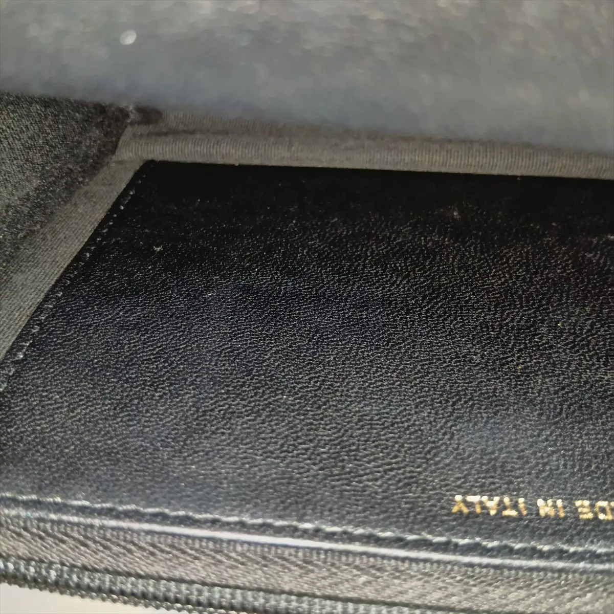 Matelassé Lambskin Chain Wallet, Black with Gold Hardware, J87TGUJ3, Random Plate — view 13