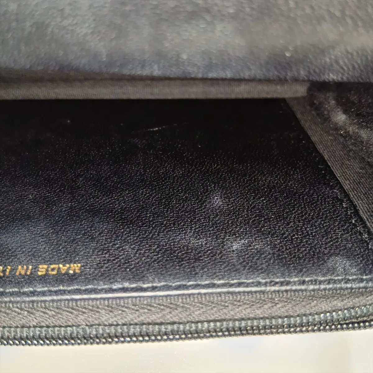 Matelassé Lambskin Chain Wallet, Black with Gold Hardware, J87TGUJ3, Random Plate — view 14