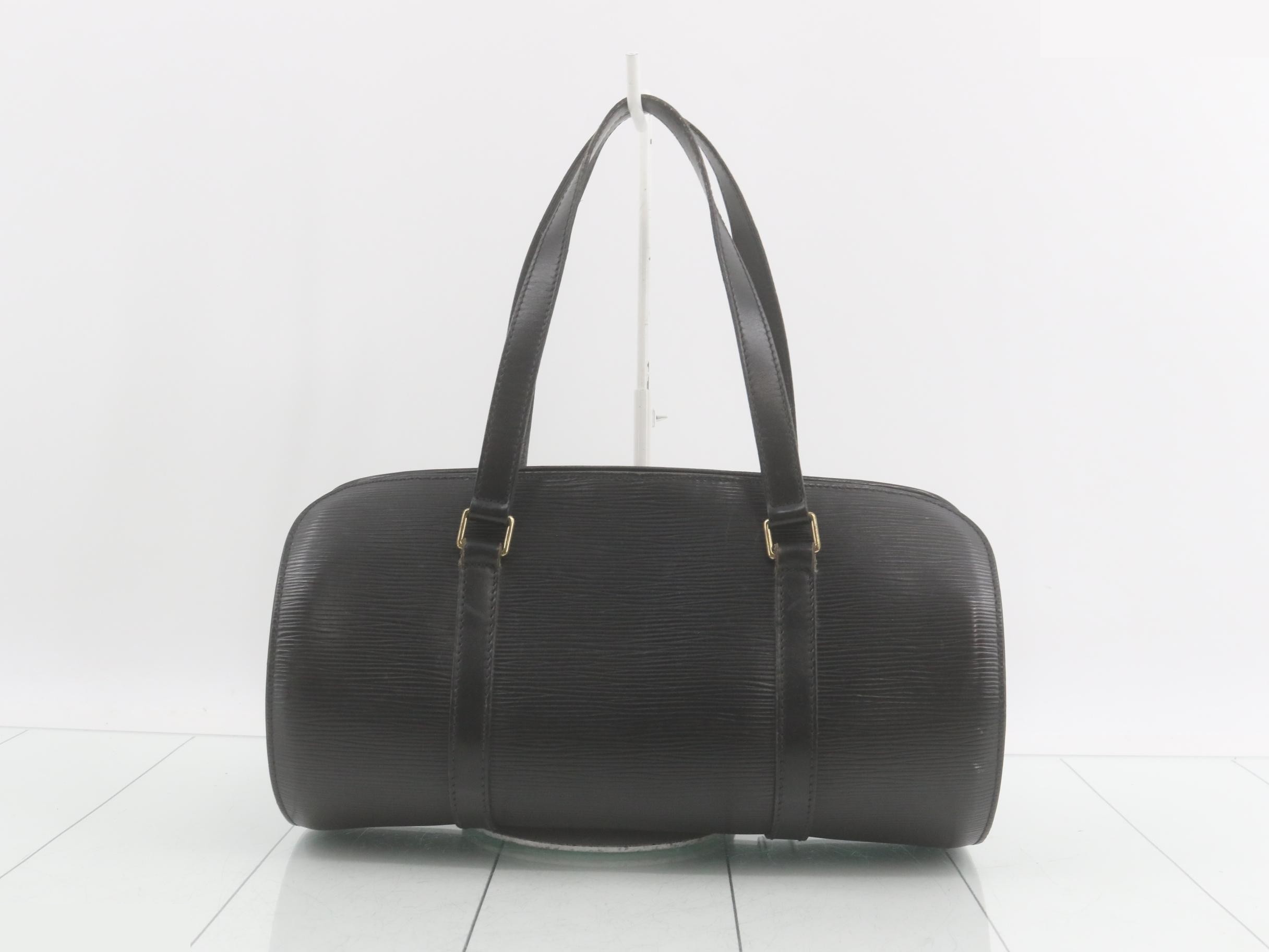 Epi Soufflot Handbag Mini Boston Pouch Black — view 2