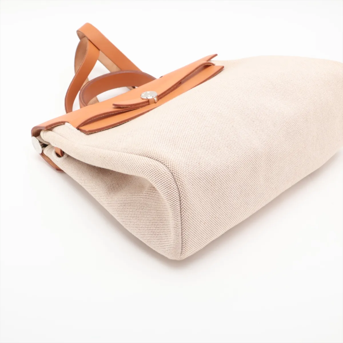 Herbag Ad PM Toile H x Vache Hunter Beige x Brown Silver Hardware G: 2003 — view 4