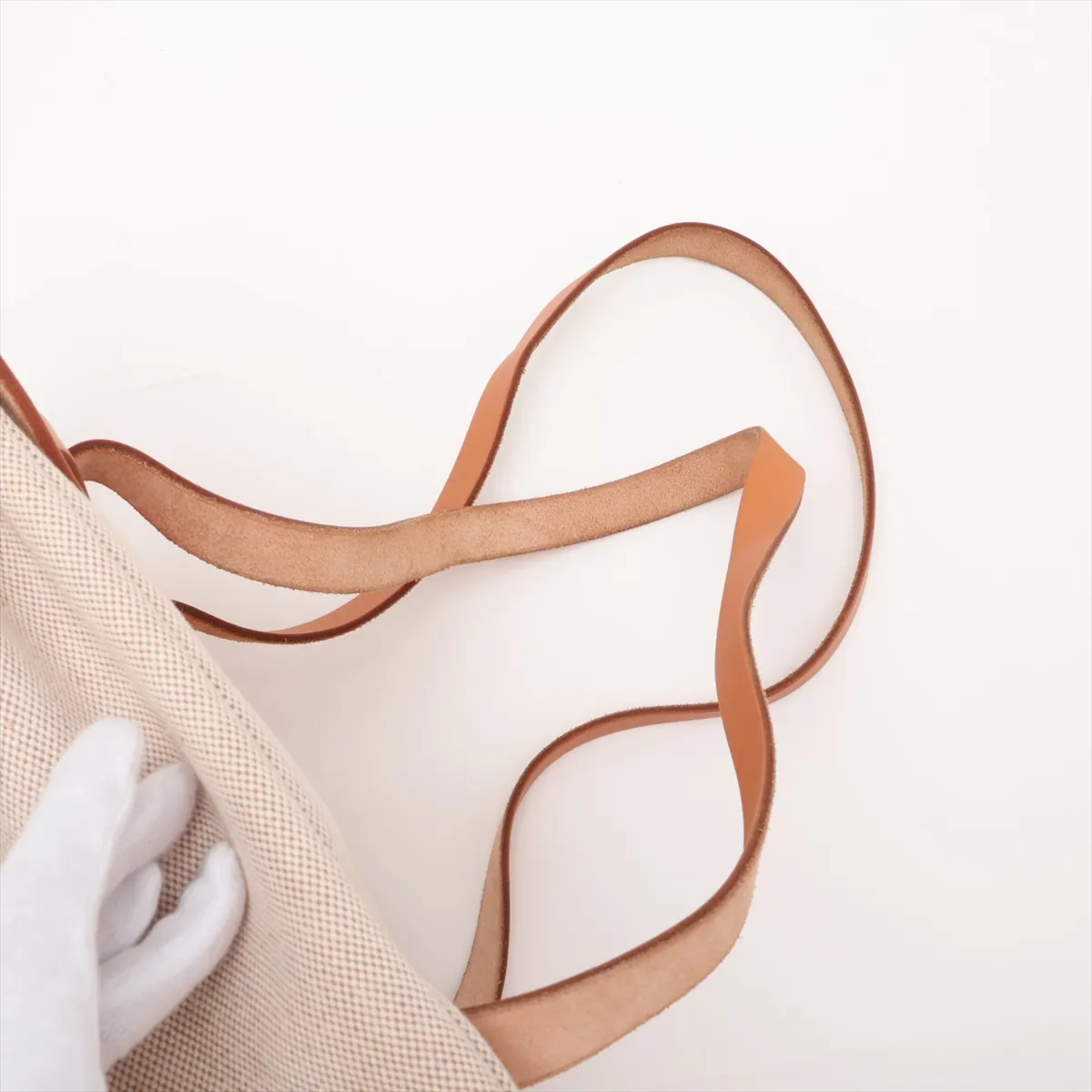 Herbag Ad PM Toile H x Vache Hunter Beige x Brown Silver Hardware G: 2003 — view 8