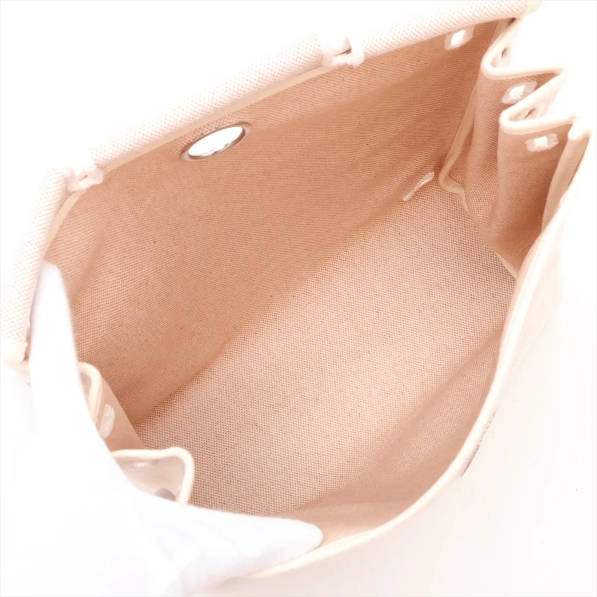 Herbag Ad PM Toile H x Vache Hunter Beige x Brown Silver Hardware G: 2003 — view 10