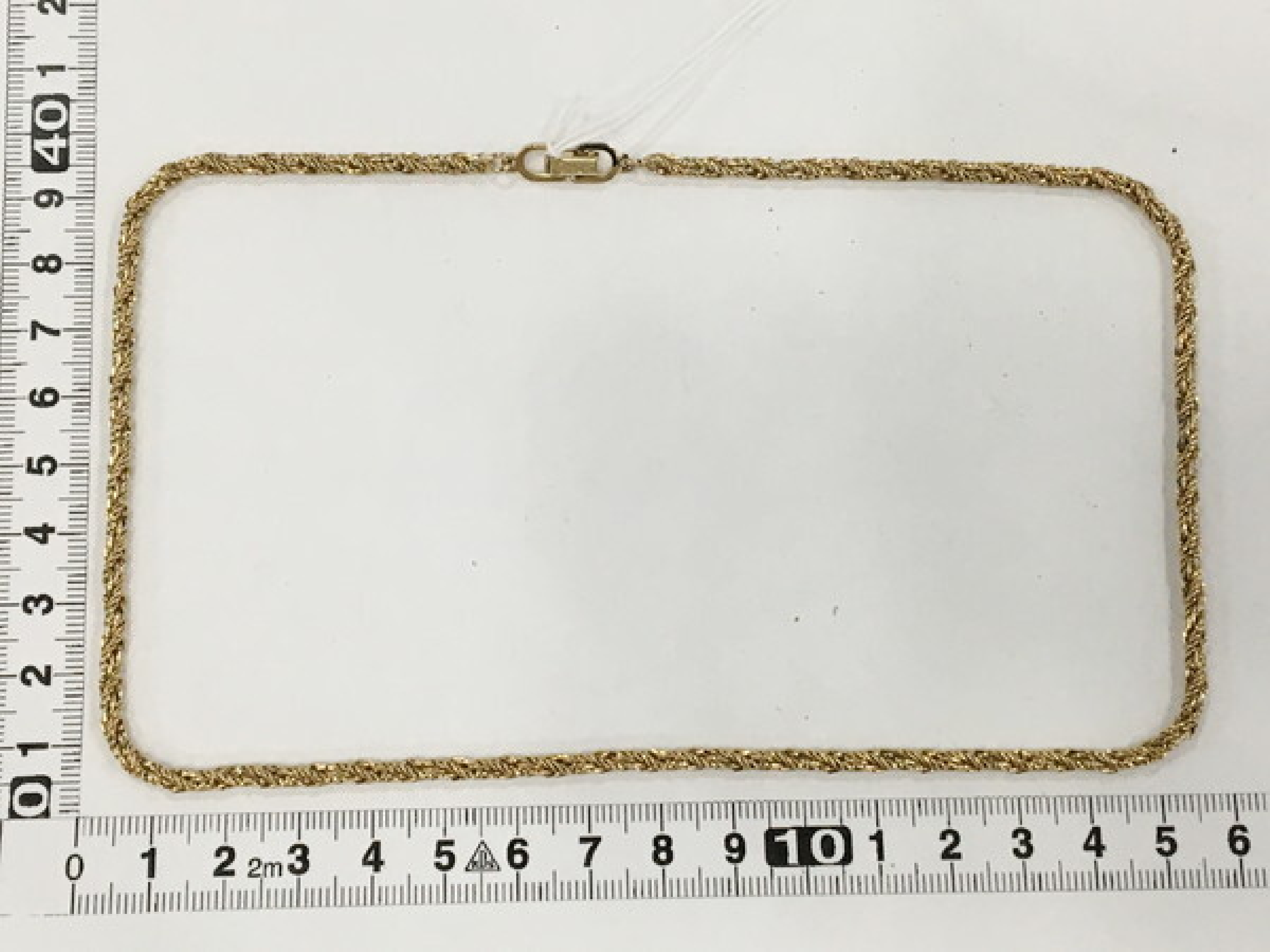 Gold Twist Chain Necklace, 44cm — view 2
