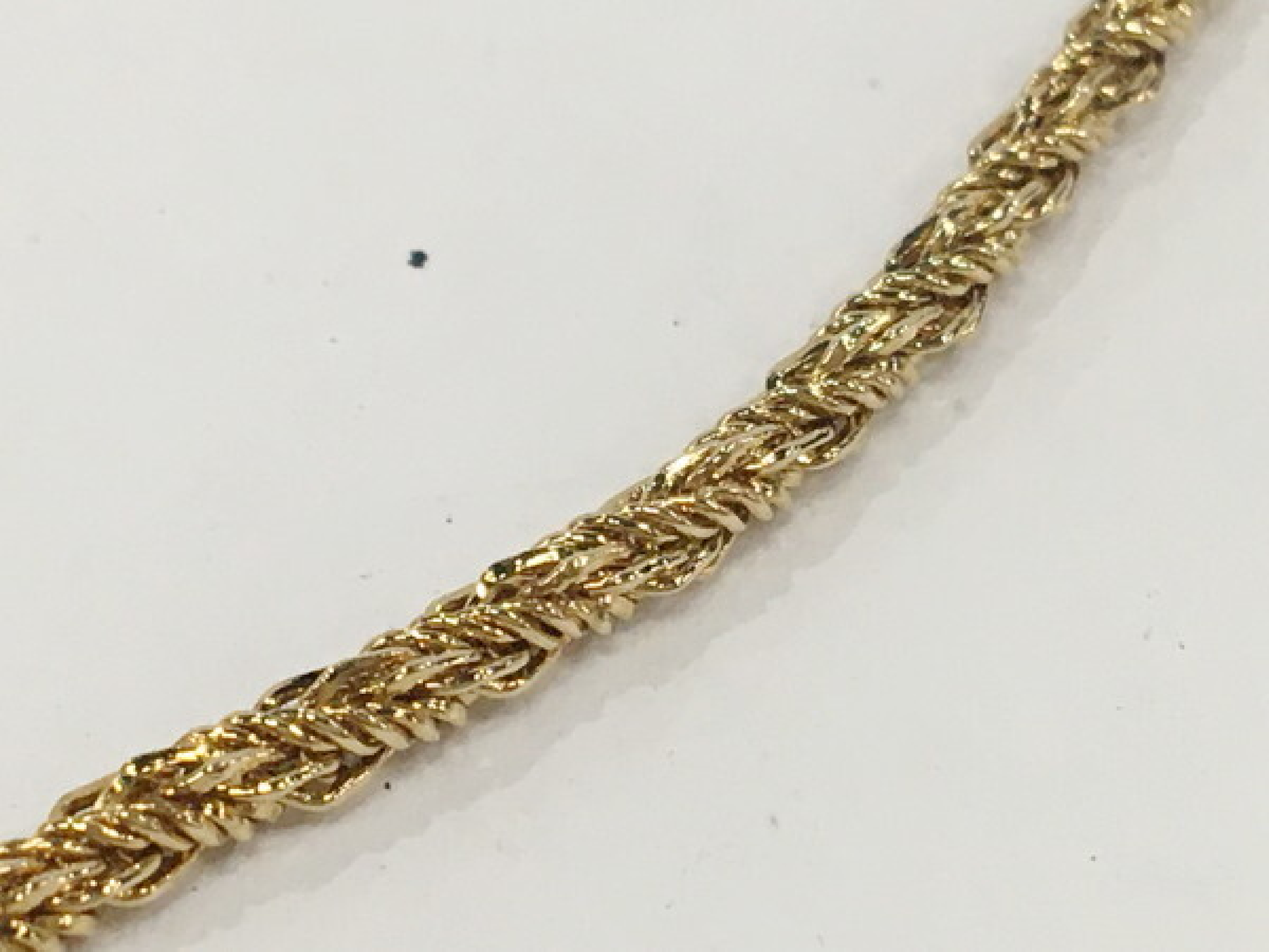 Gold Twist Chain Necklace, 44cm — view 3
