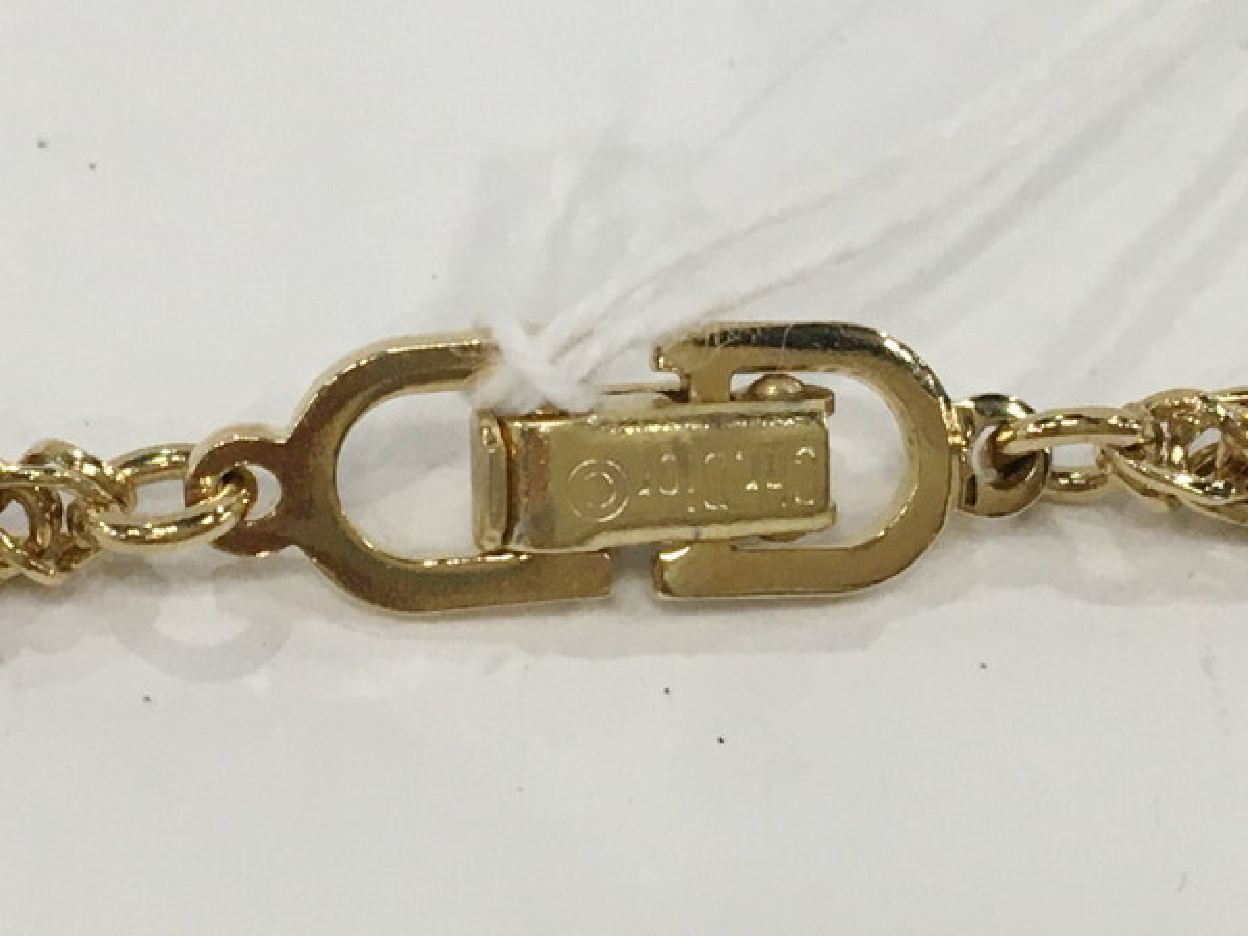 Gold Twist Chain Necklace, 44cm — view 4