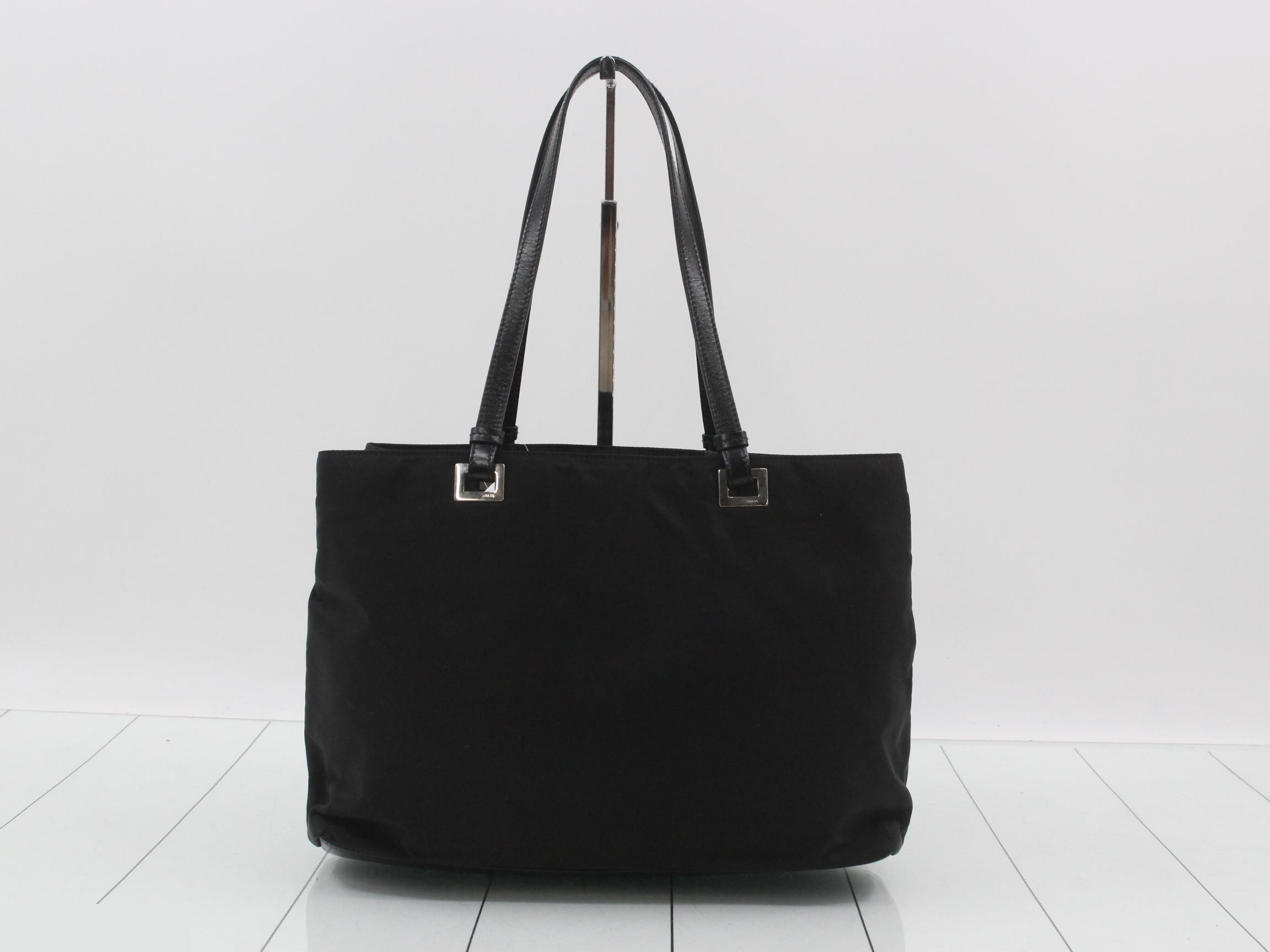 Nylon tote bag, black — view 2
