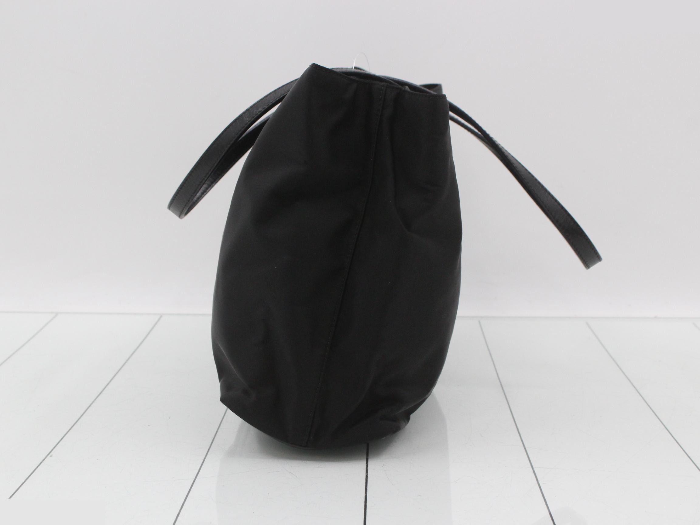 Nylon tote bag, black — view 3
