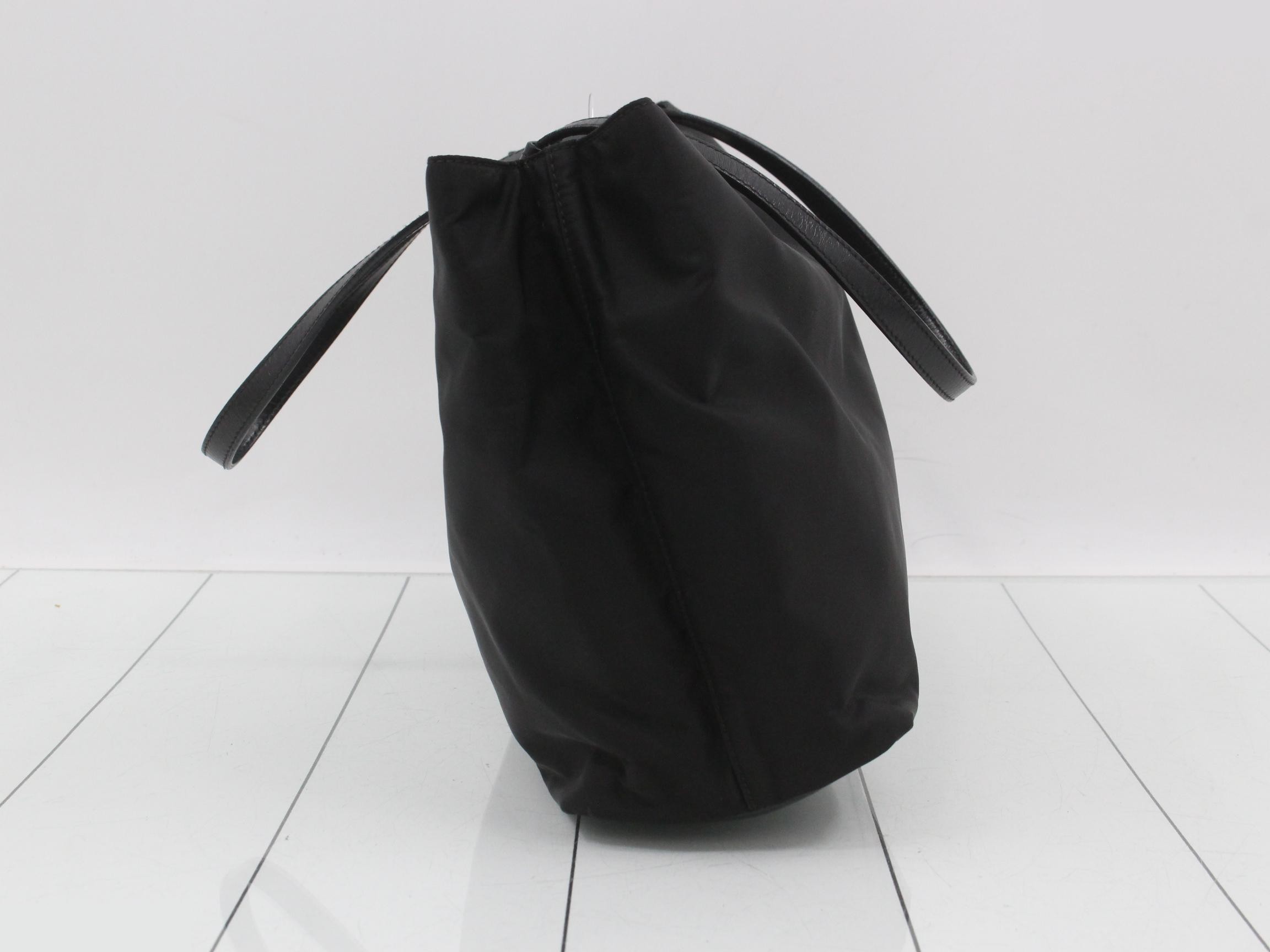 Nylon tote bag, black — view 4