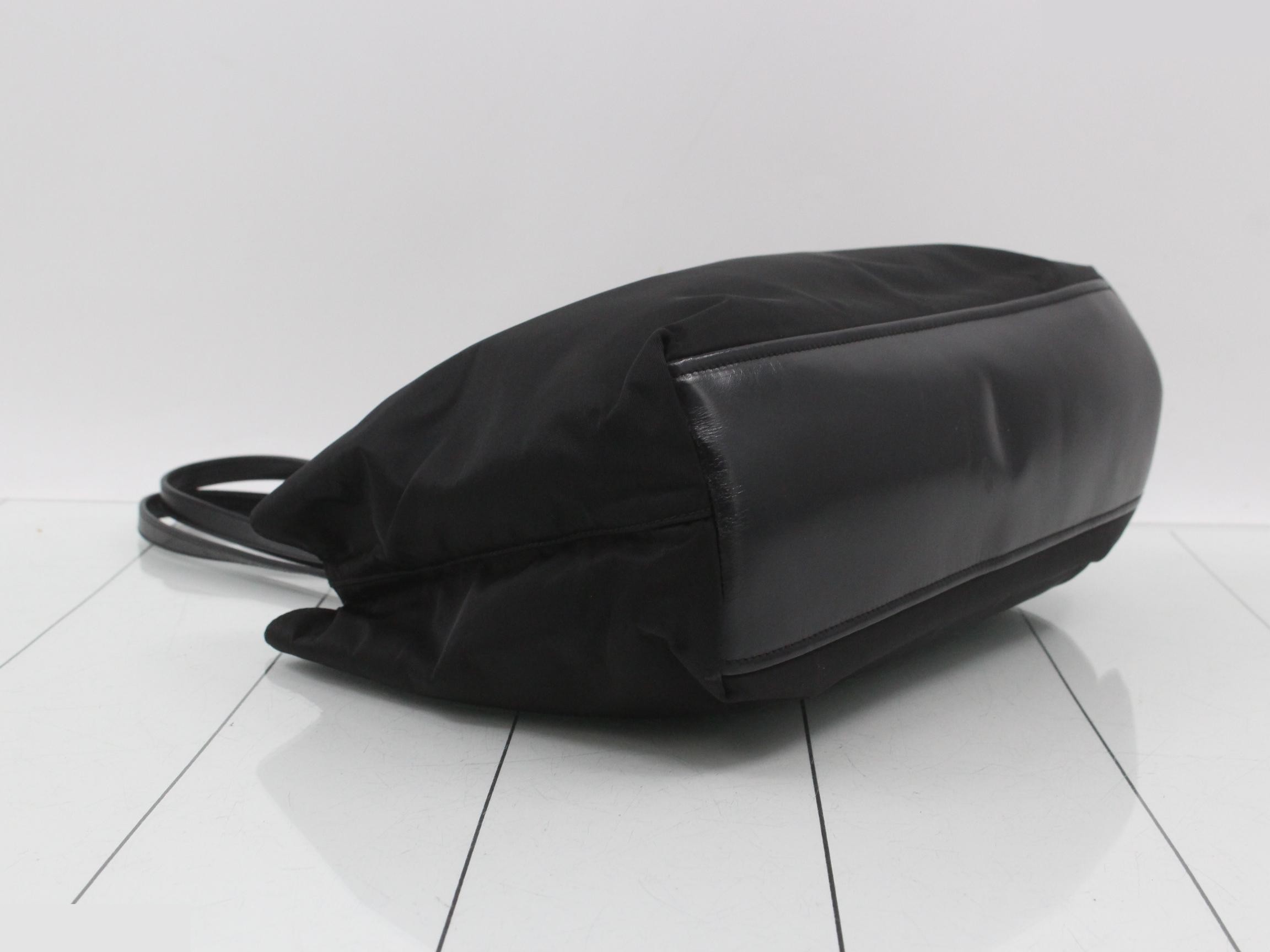 Nylon tote bag, black — view 5