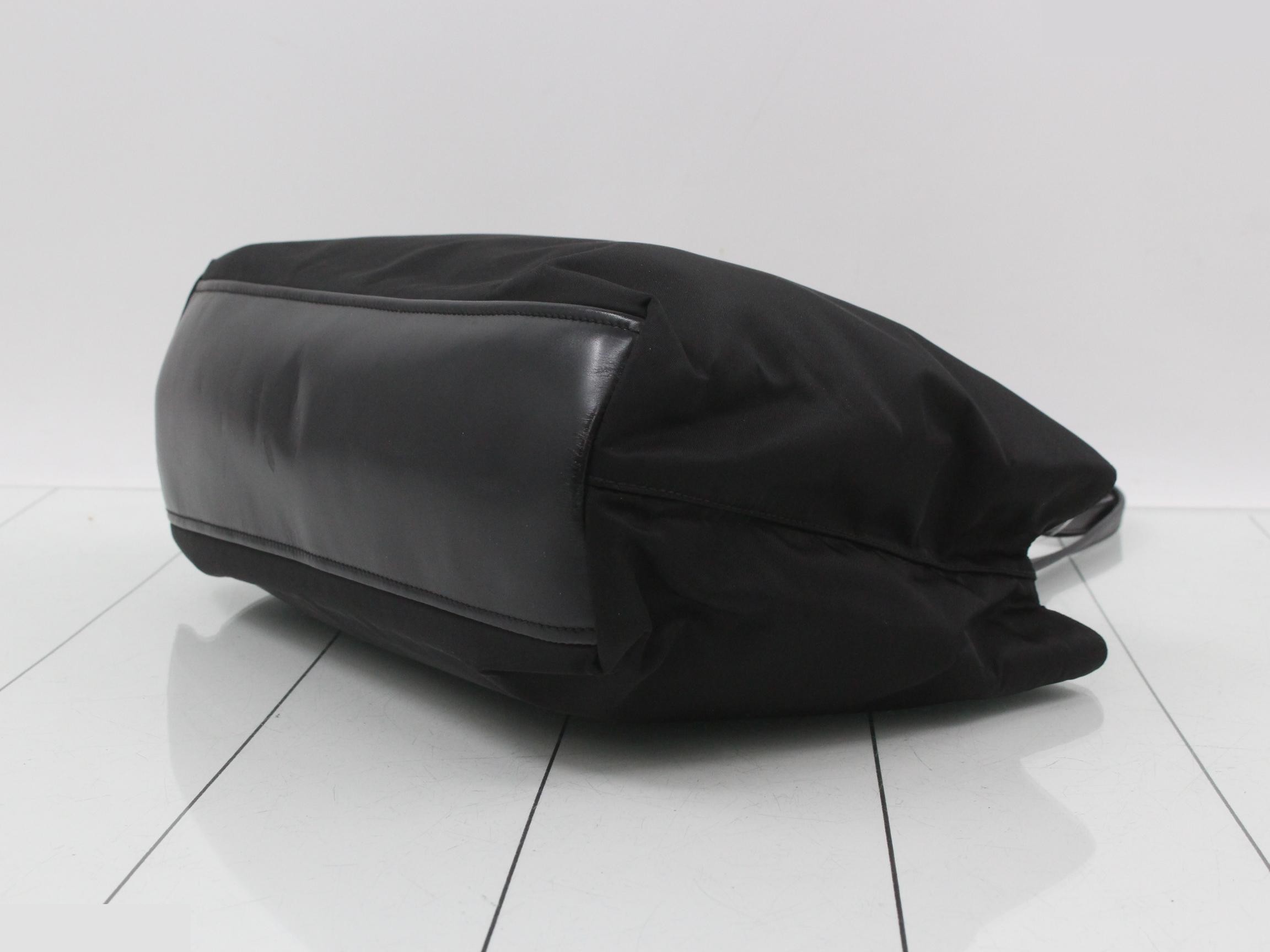 Nylon tote bag, black — view 6