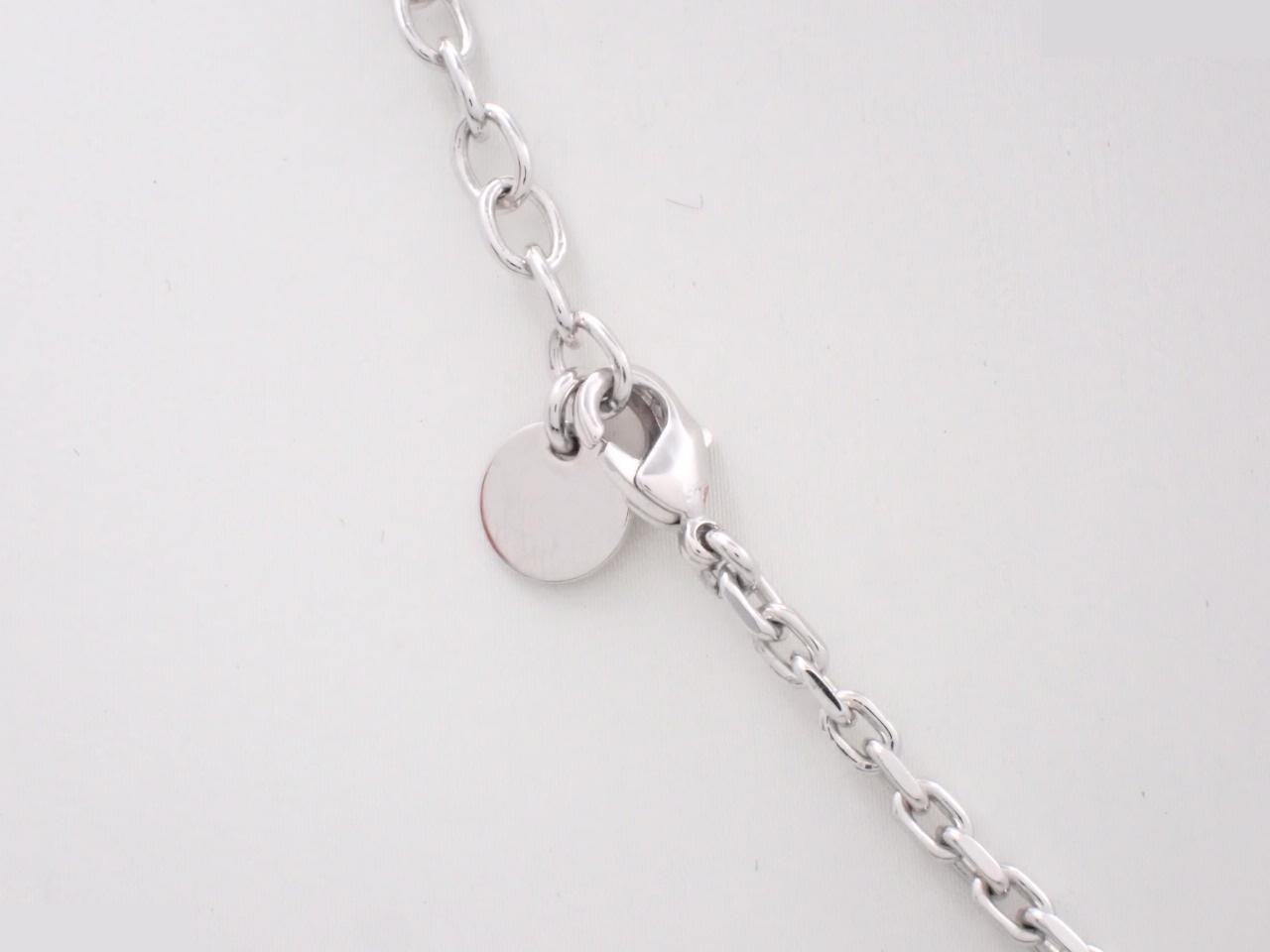 Silver stone chain, approximately 42 cm — view 2