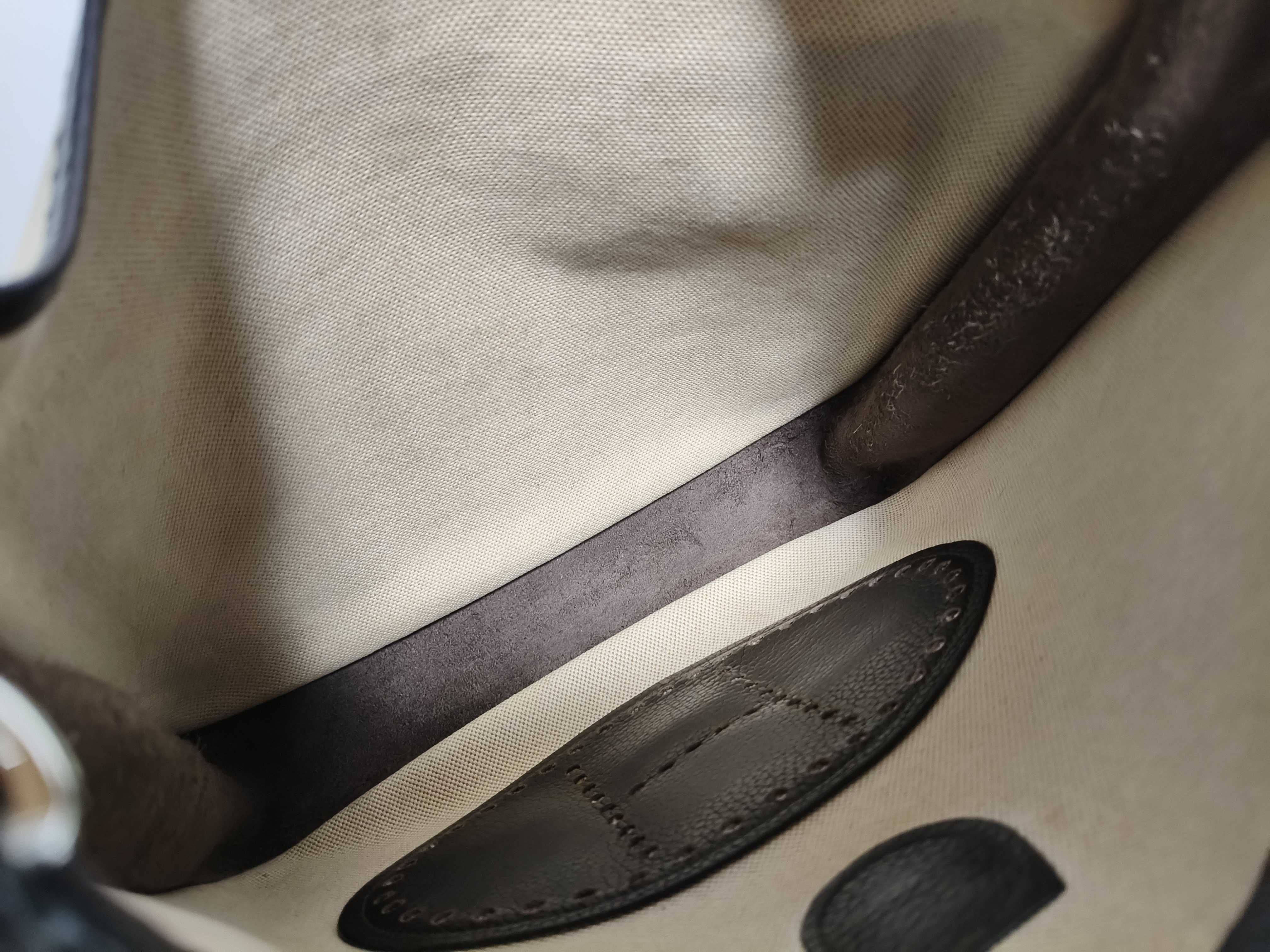 Evelyne Hermes Evelyne II 33 GM Toile H x Taurillon Clemence Brown Silver Hardware I: 2005 Shoulder Bag — view 9