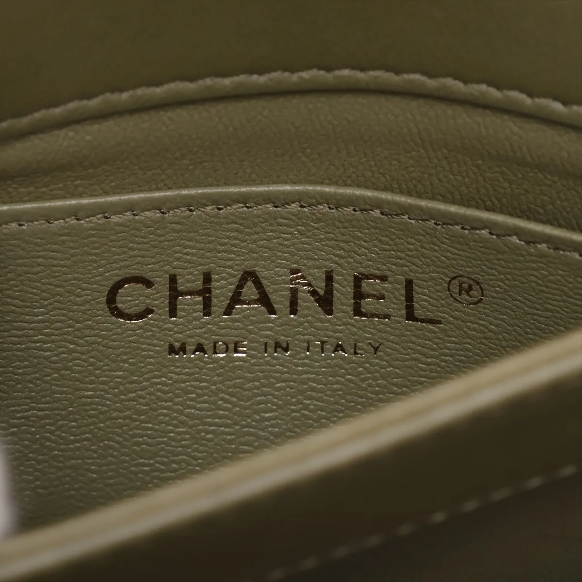 Matelassé Lambskin 2-Way Handbag, Green with Gold Hardware, NLJ286EK, Random Plate — view 10
