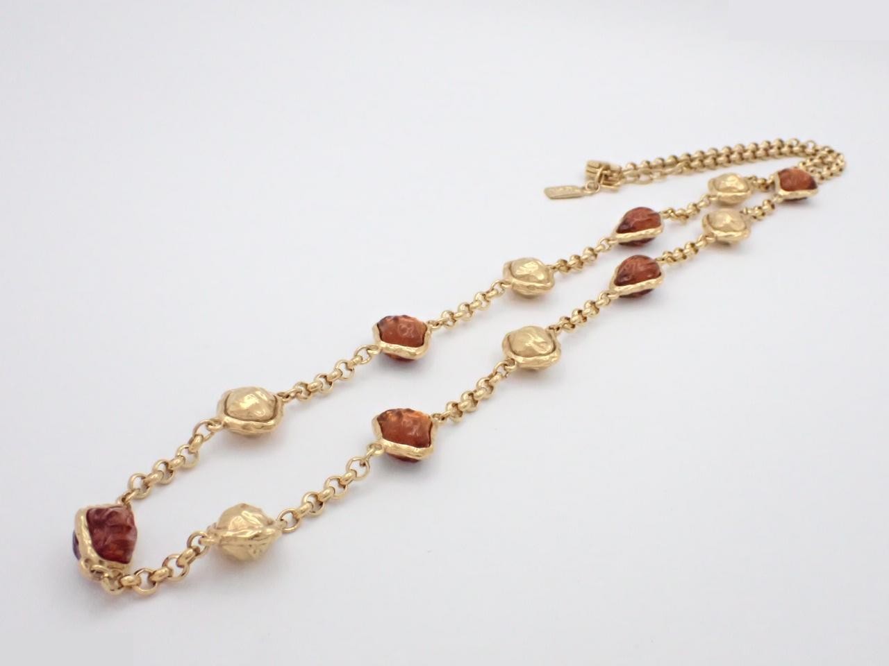 Colored gemstone long necklace, total length approximately 95 cm — view 3